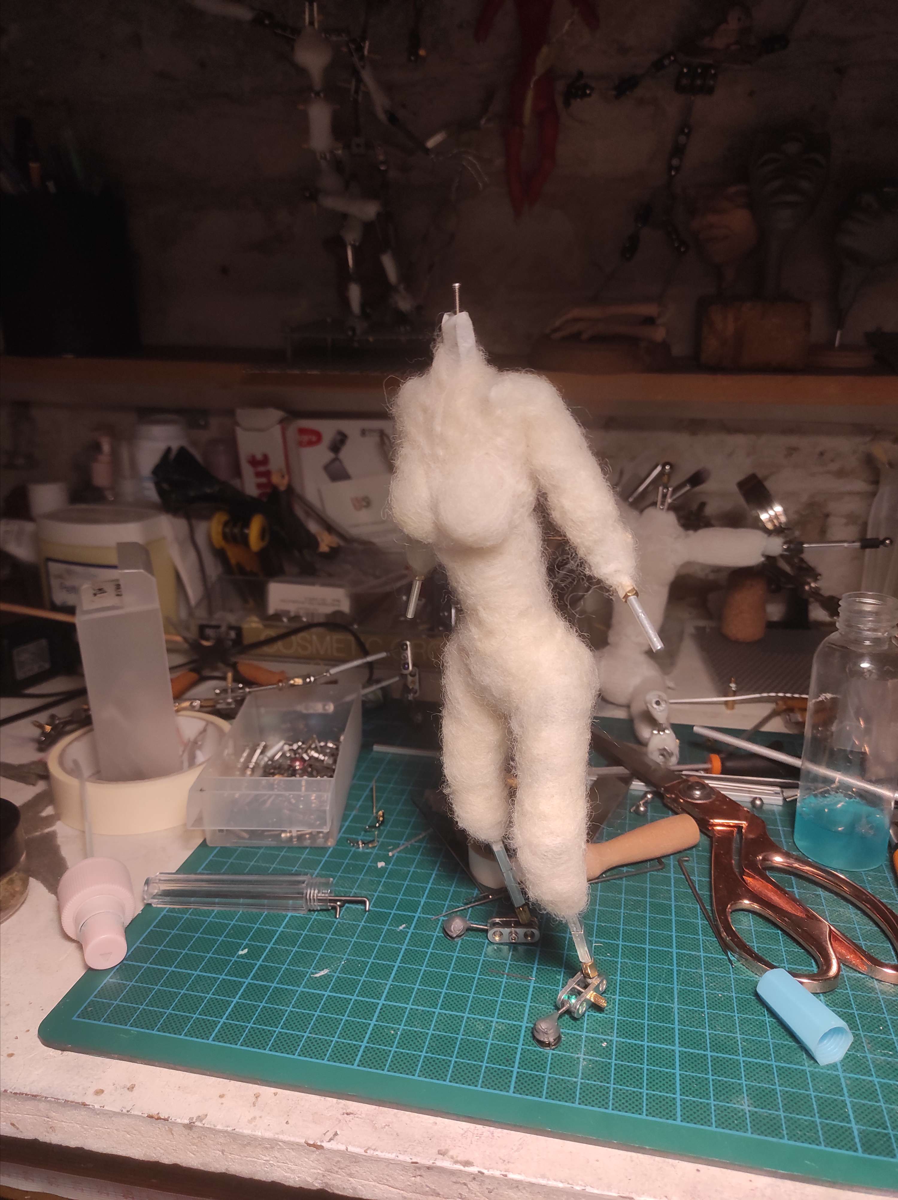 Armature headless puppet. felting by Leks Graff