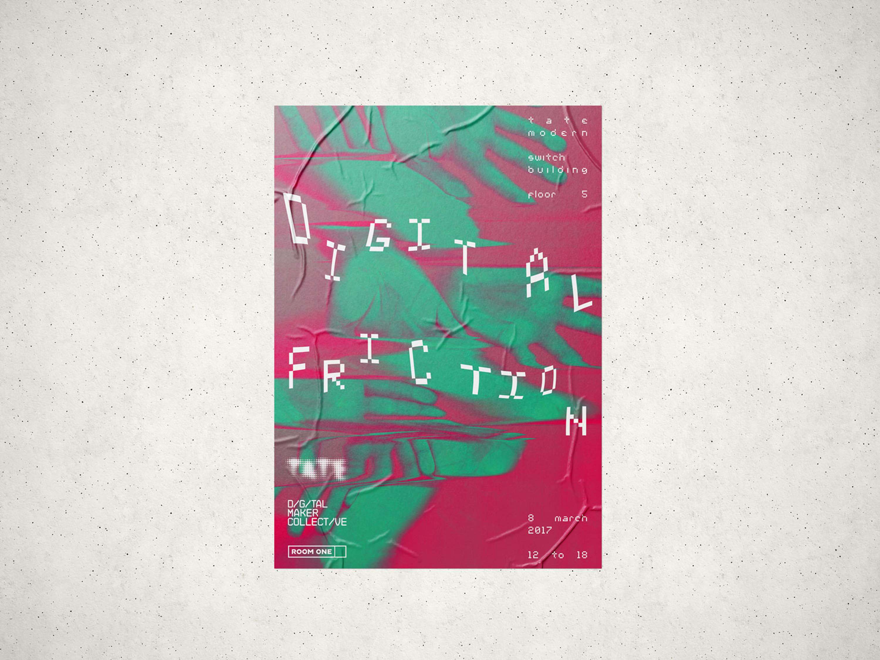 Digital Friction – Event campaign design for London’s renowned art gallery by Ana Beatriz Fernandes
