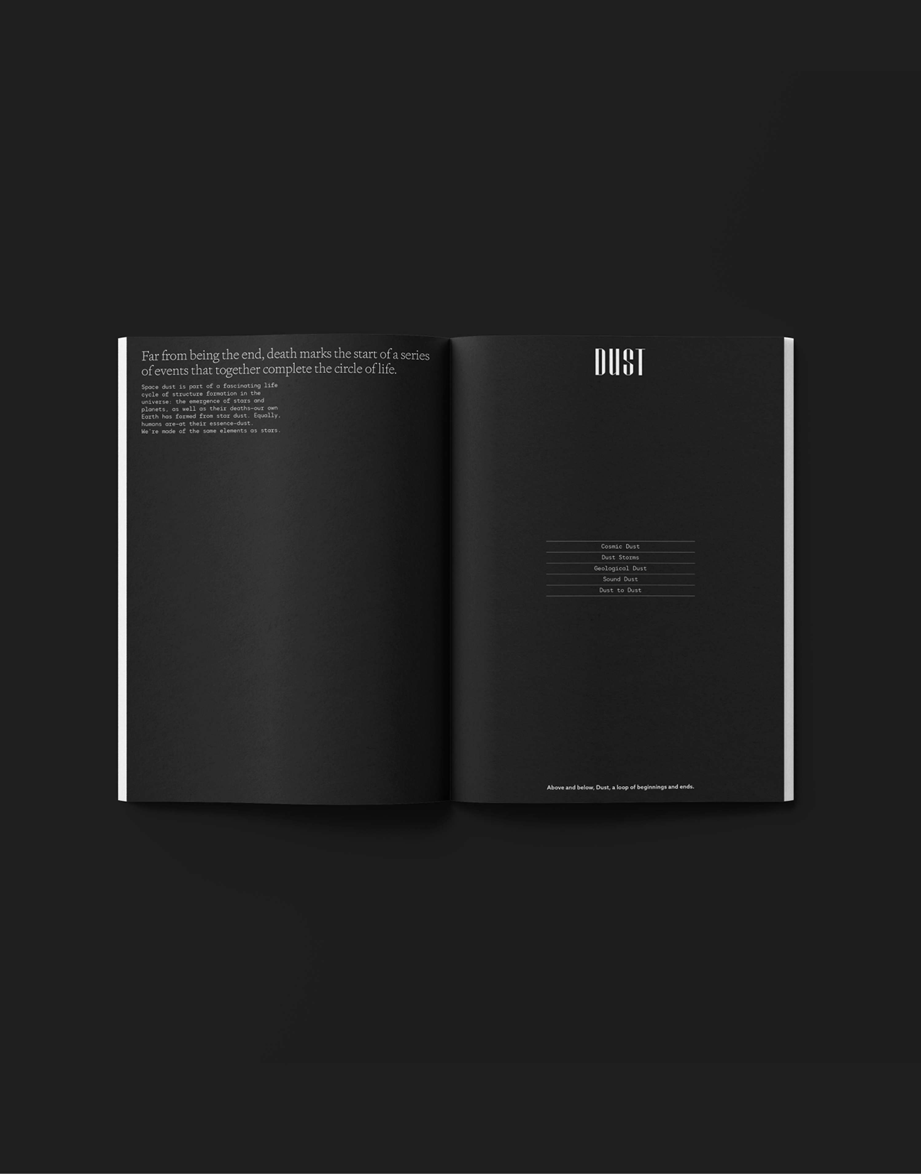 DUST: A loop of beginnings and ends by Voodoo Voodoo