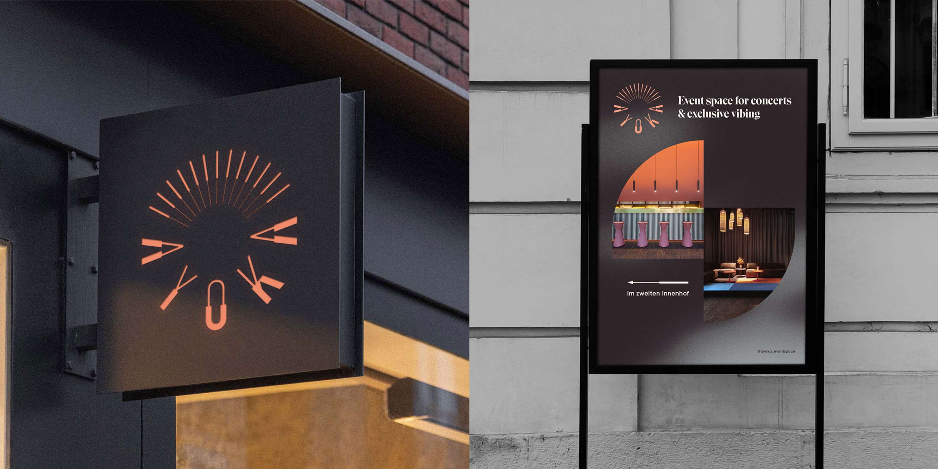 Ayoka Event Space Branding by Chris Kilchling