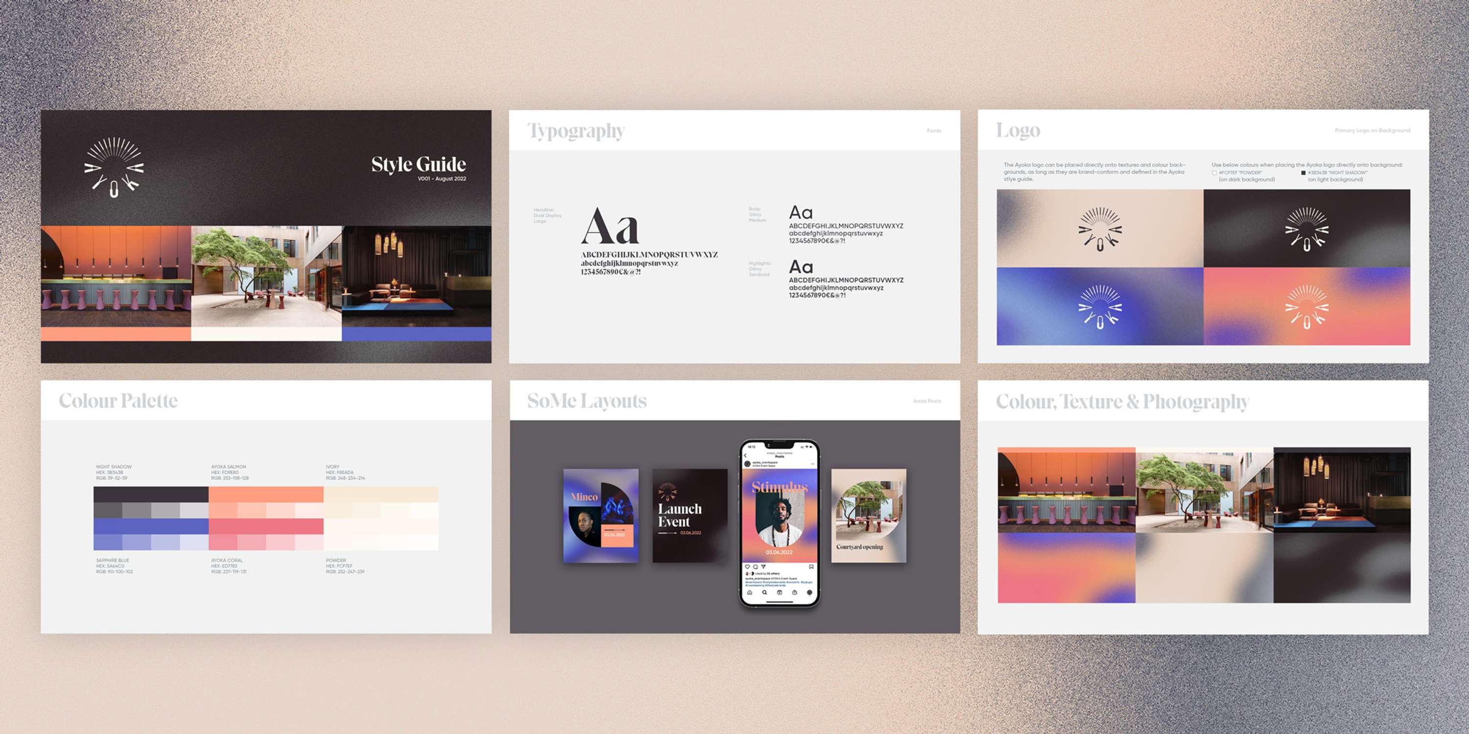 Ayoka Event Space Branding by Chris Kilchling
