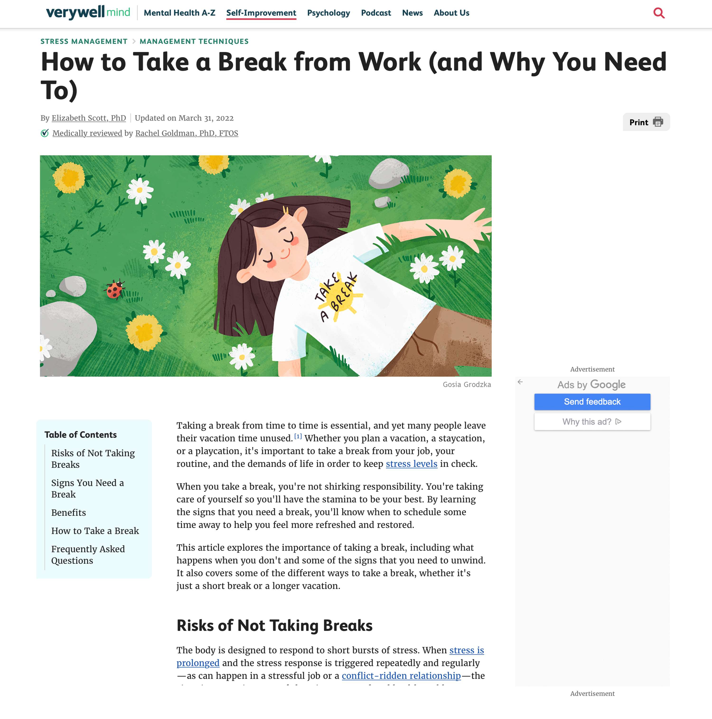 'Take a Break' by Gosia Grodzka