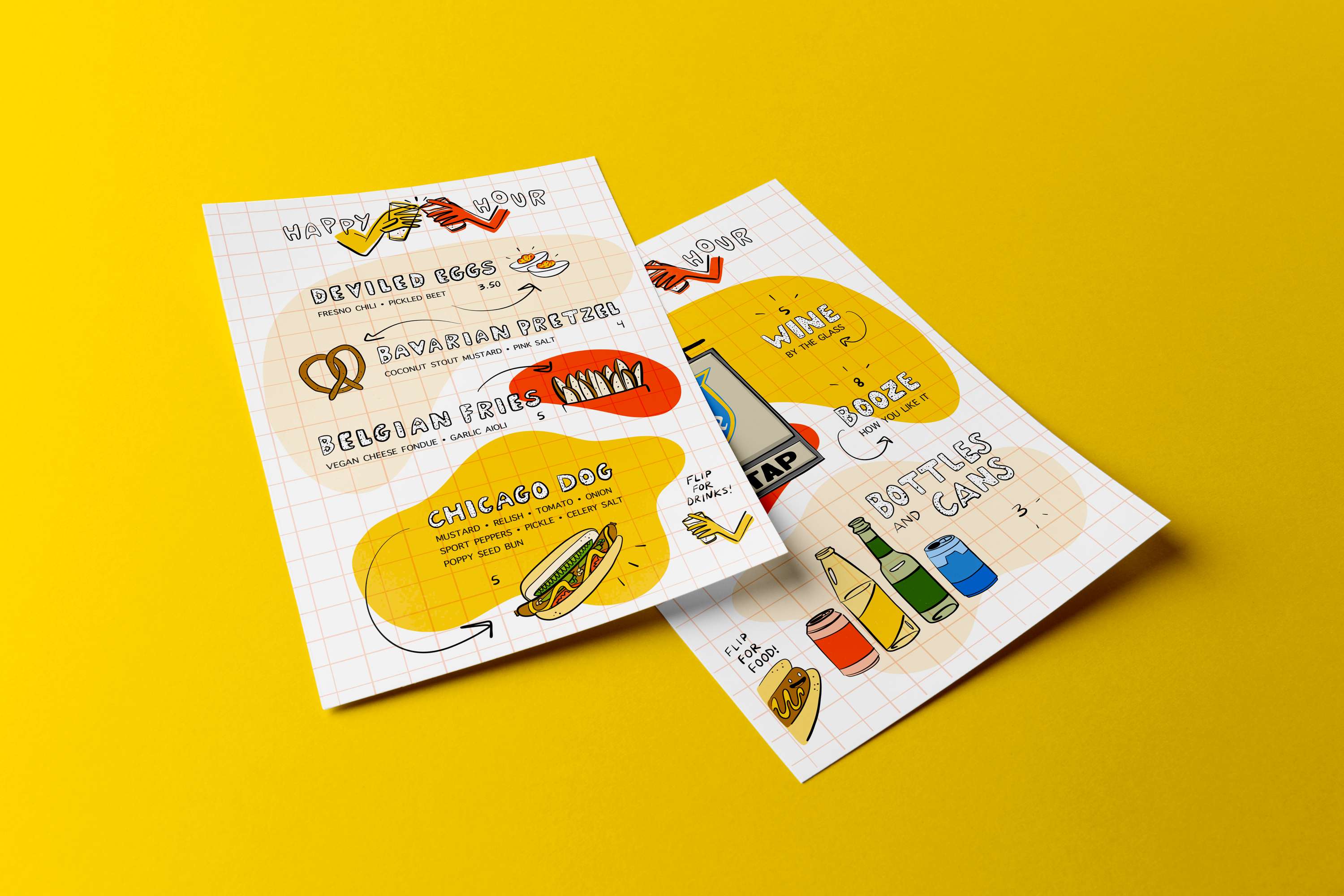 HAPPY HOUR - Menu Design by Ash Beyer