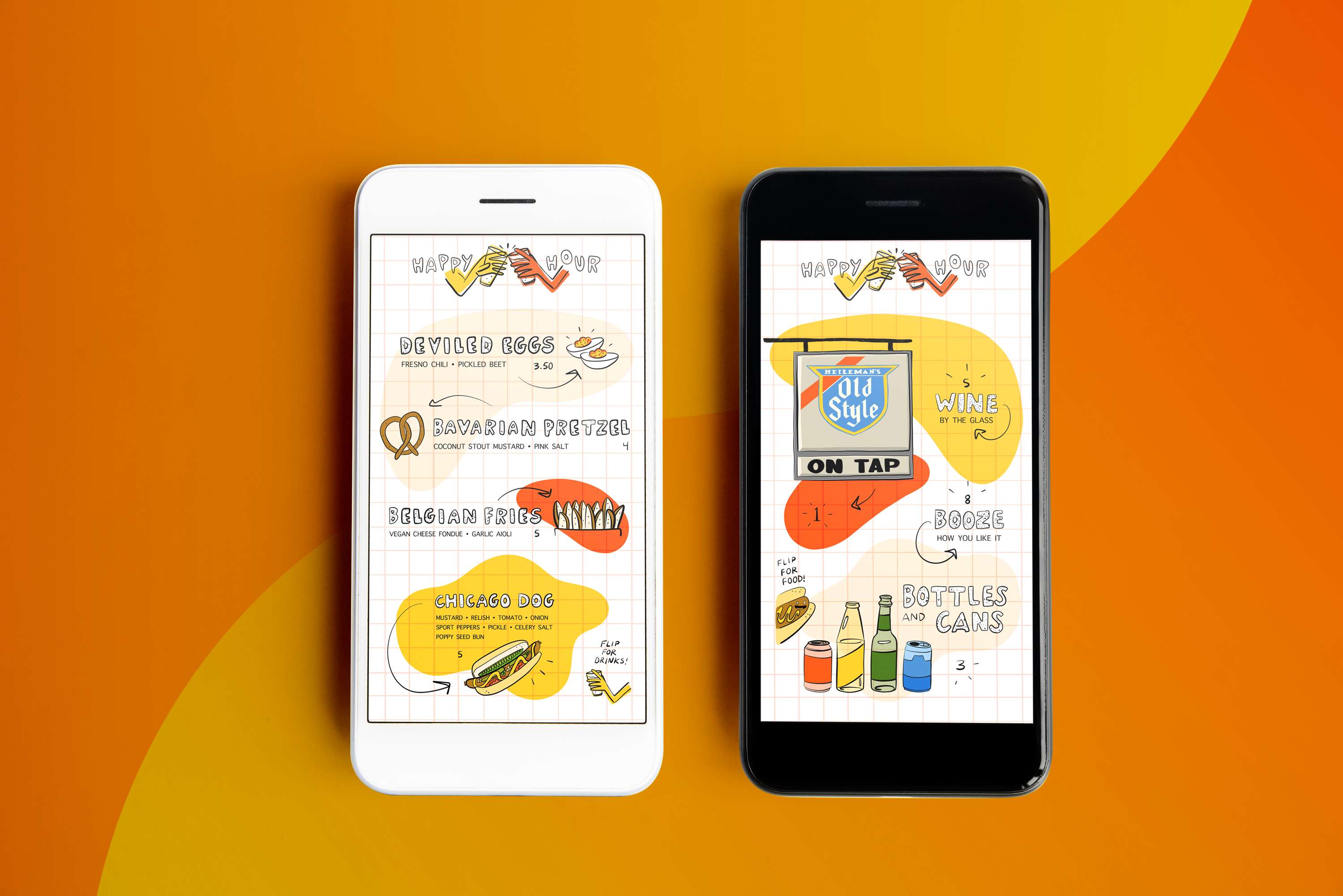 HAPPY HOUR - Menu Design by Ash Beyer