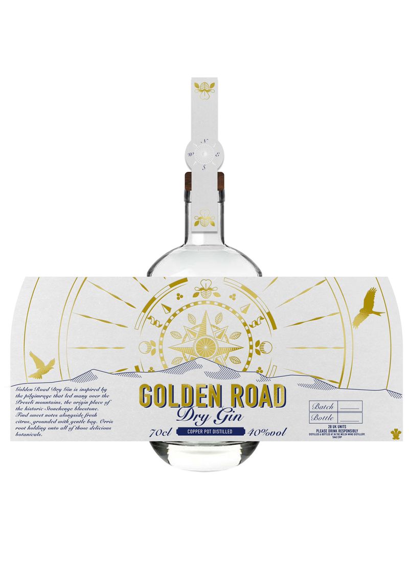 Golden Road Gin - Label Design by Jasmine Jones