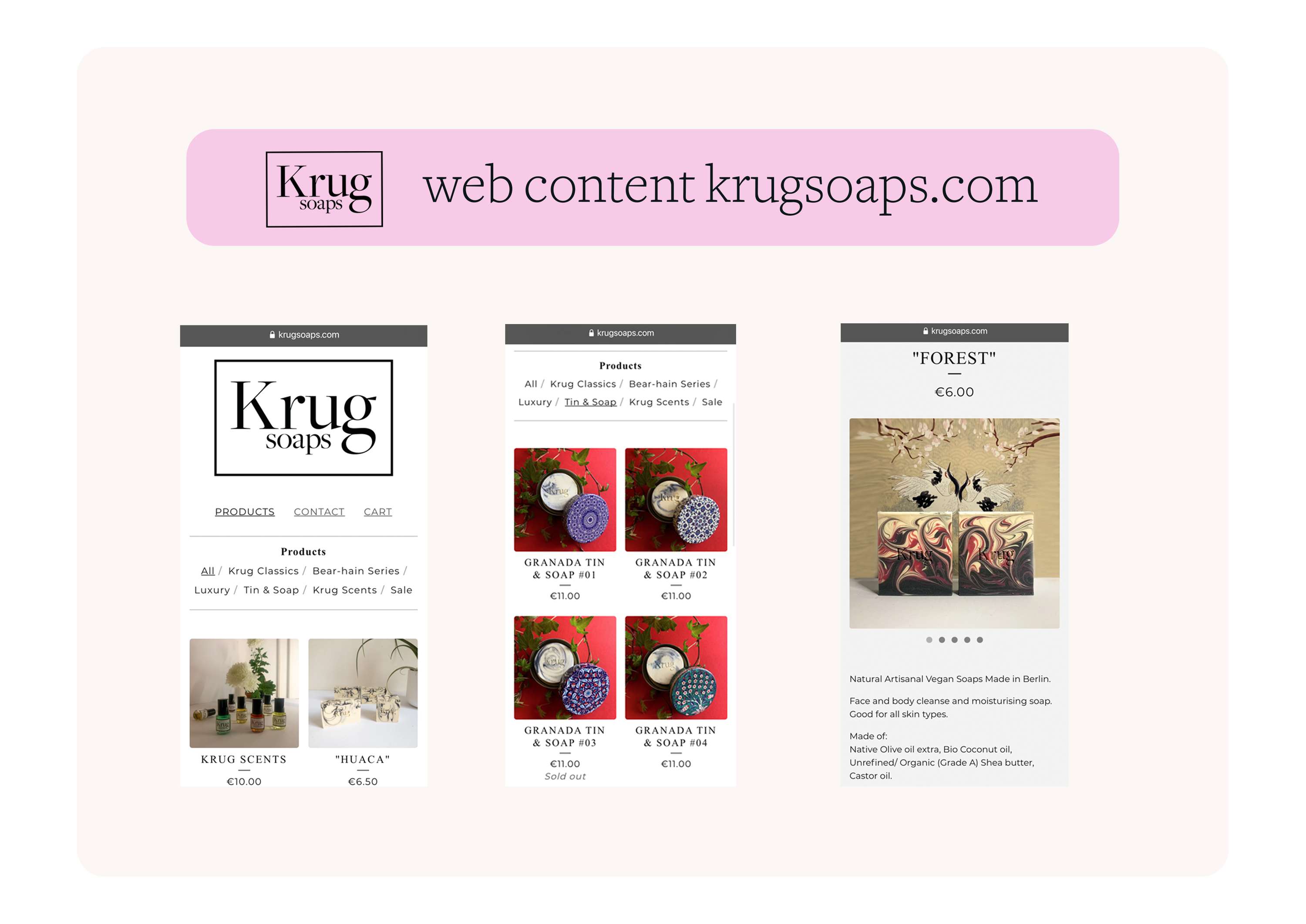 Krug soaps Berlin - www.krugsoaps.com by Dalida Kibir