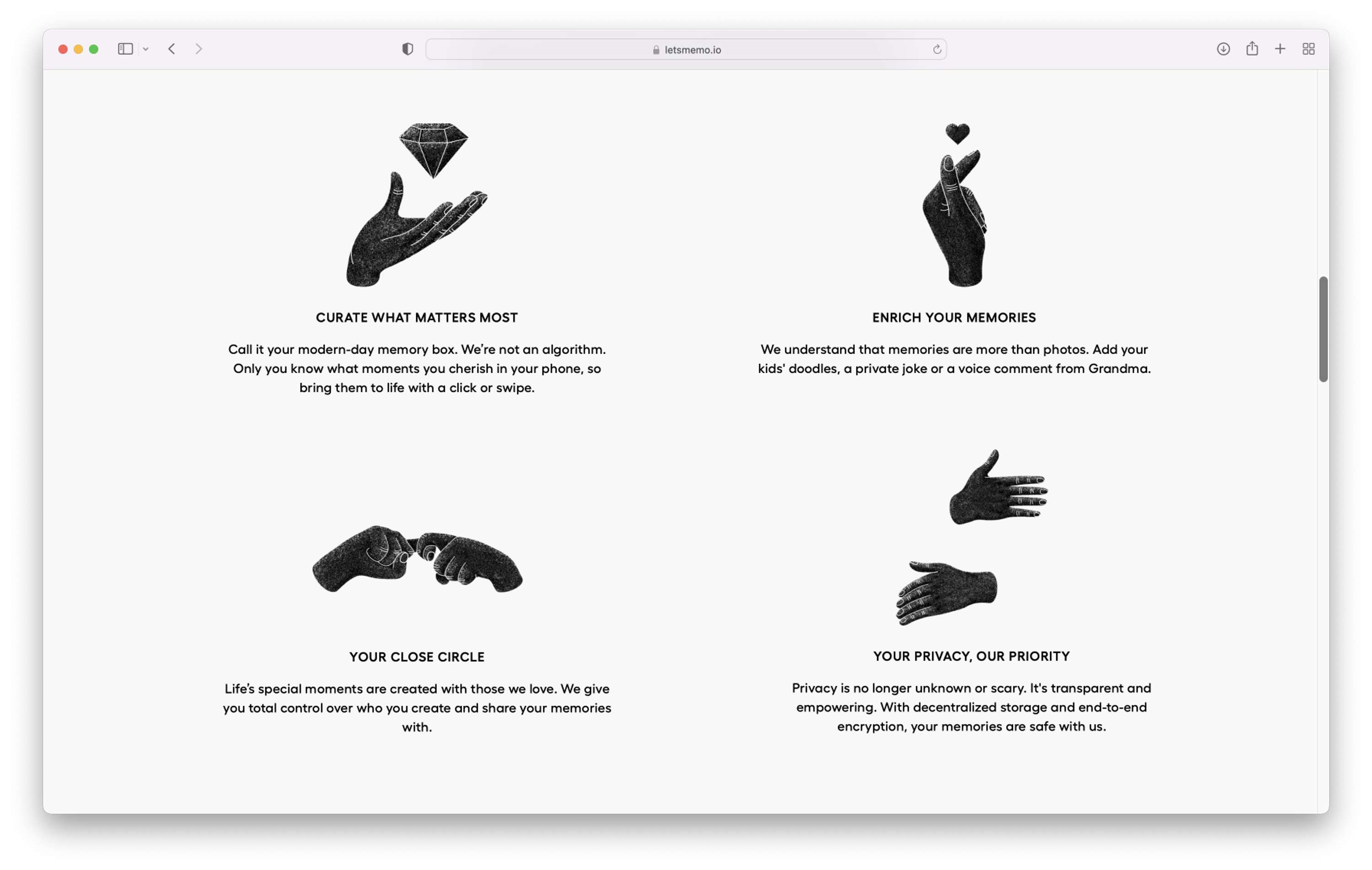 Web design & art direction for LETSMEMO by Marcelina Stempak