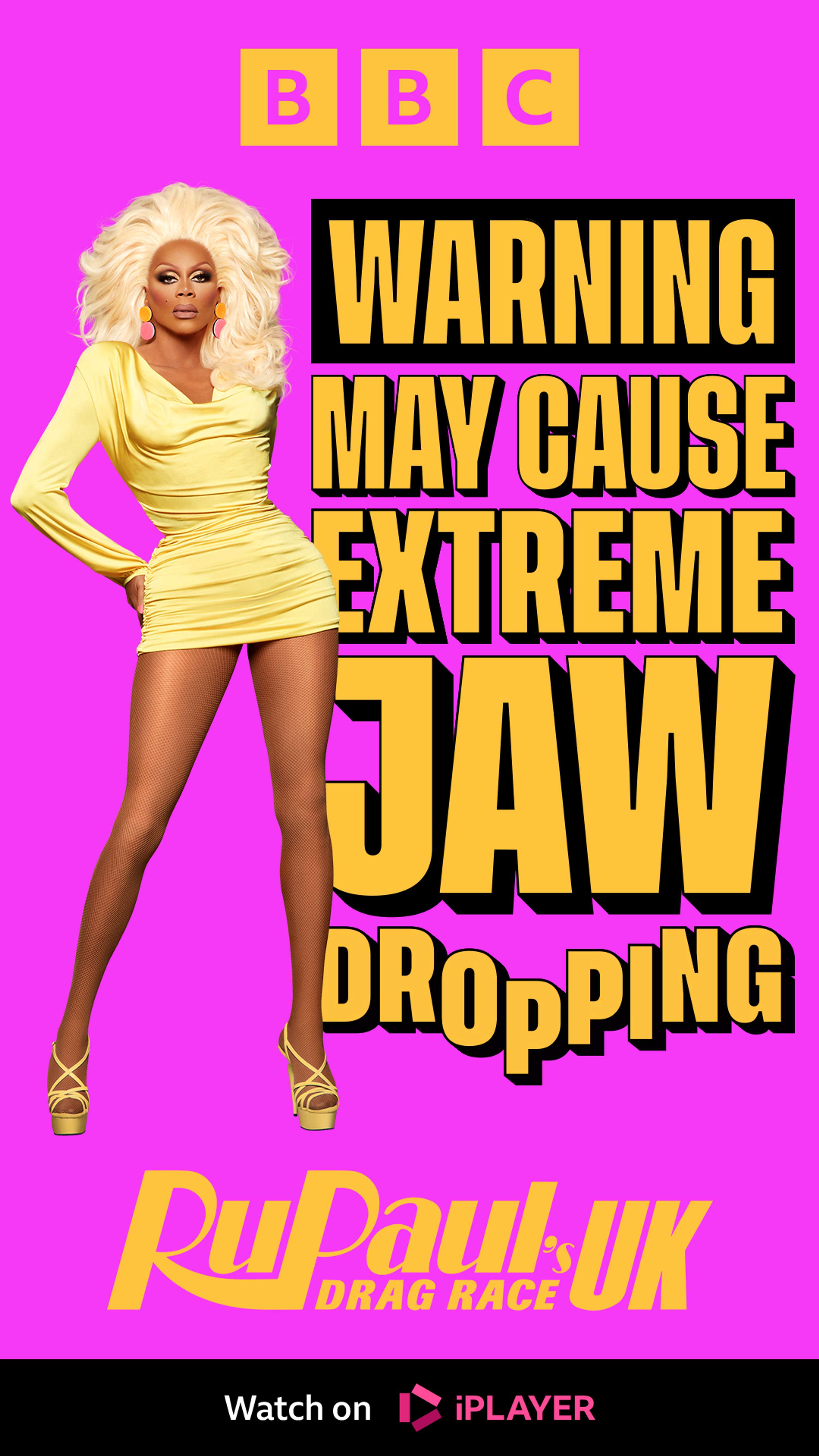 BBC Three Ru Pauls Drag Race S4 OOH Campaign by Ellie Stanton