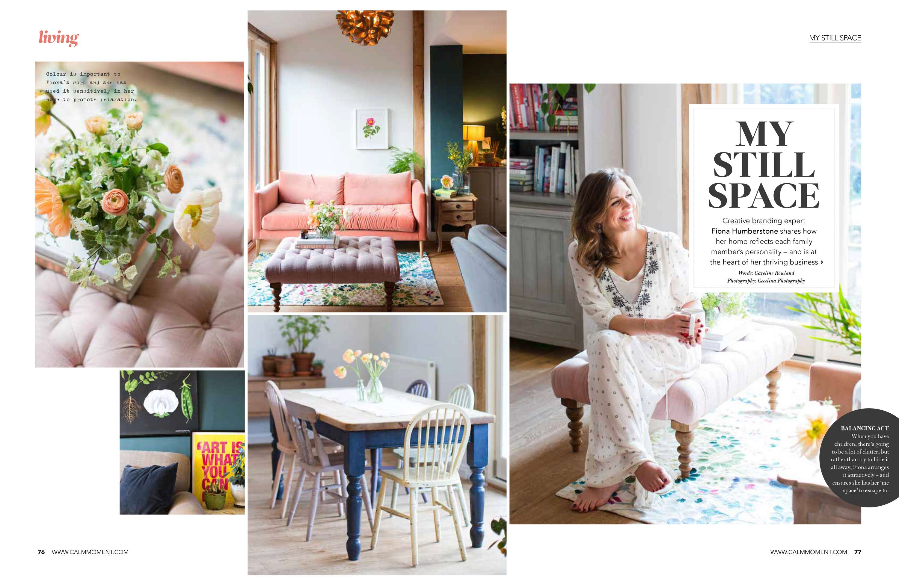 Regular contributor to In The Moment magazine by Caroline Rowland