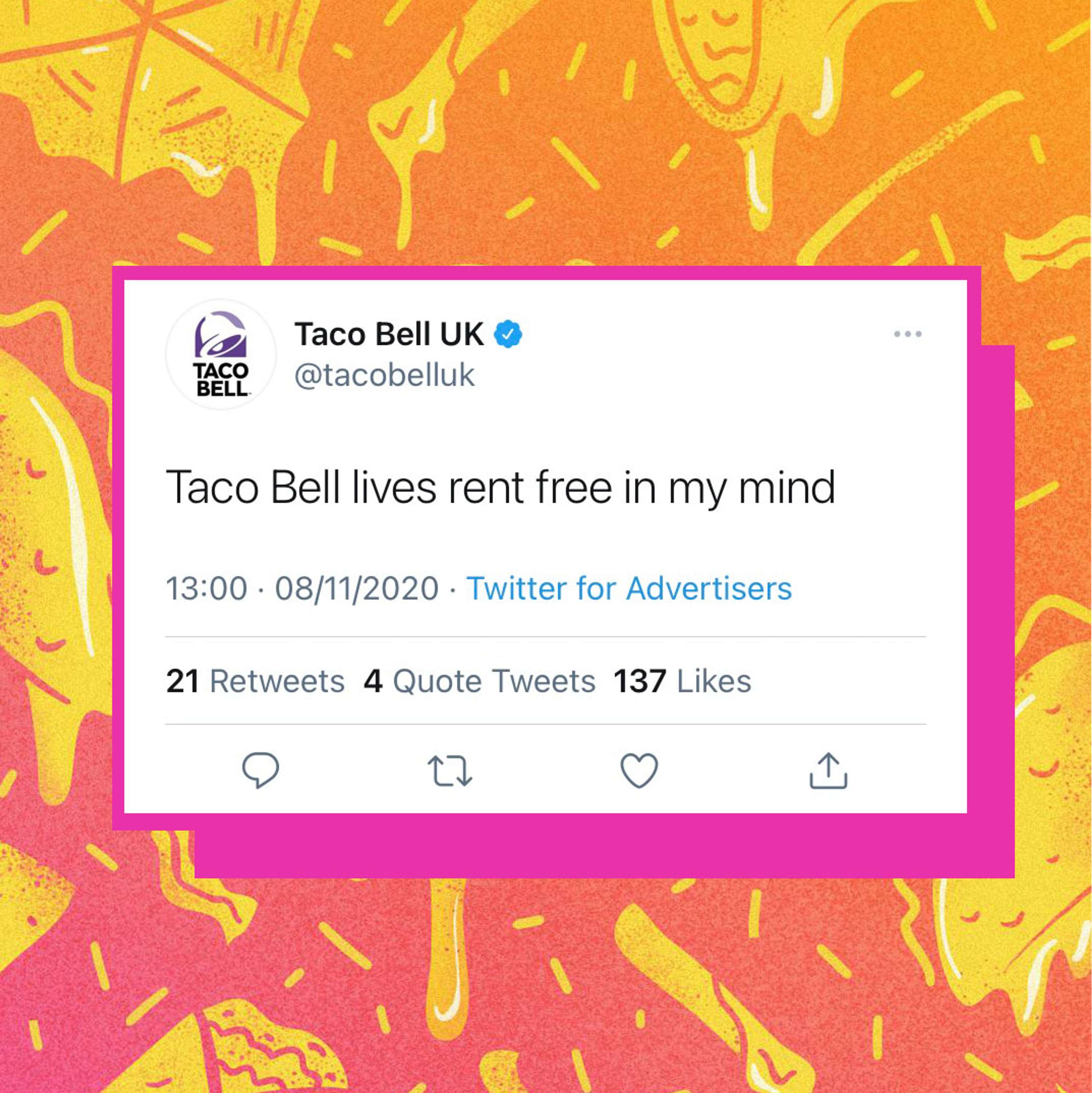 Taco Bell content creation by Mayfield Ngondonga