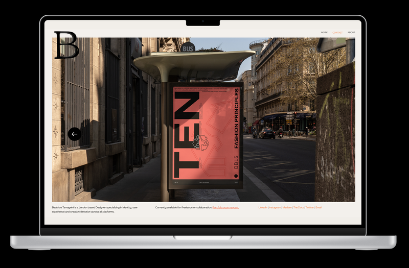 New Portfolio Website by Beatrice Tamagnini