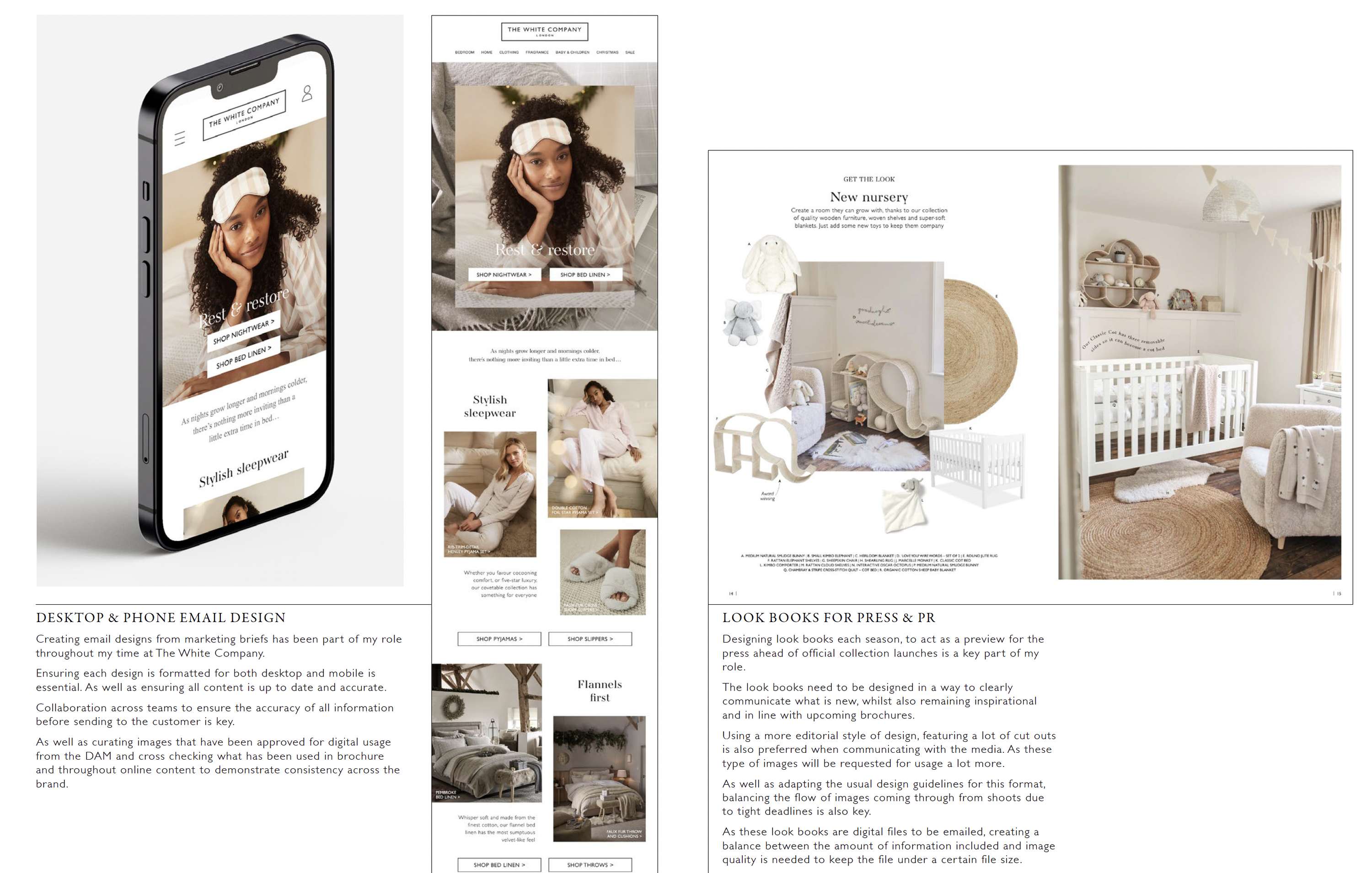 The White Company, Print & Digital Design by Joy-Louise Waterman