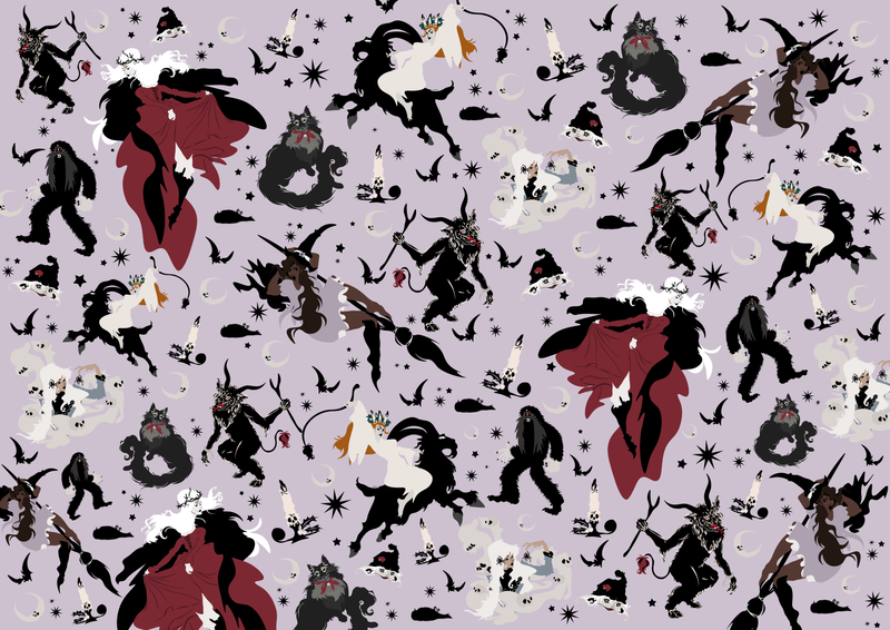 Folkmas Print by Hanni Bowcutt