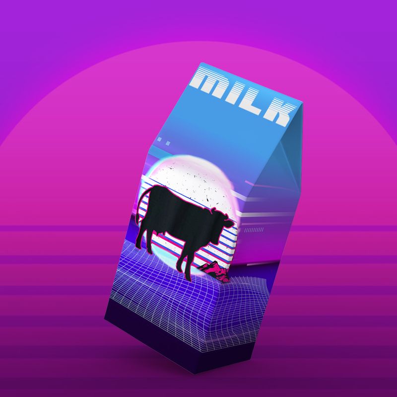Neo-Future milk packaging design by Jadyn Dsouza
