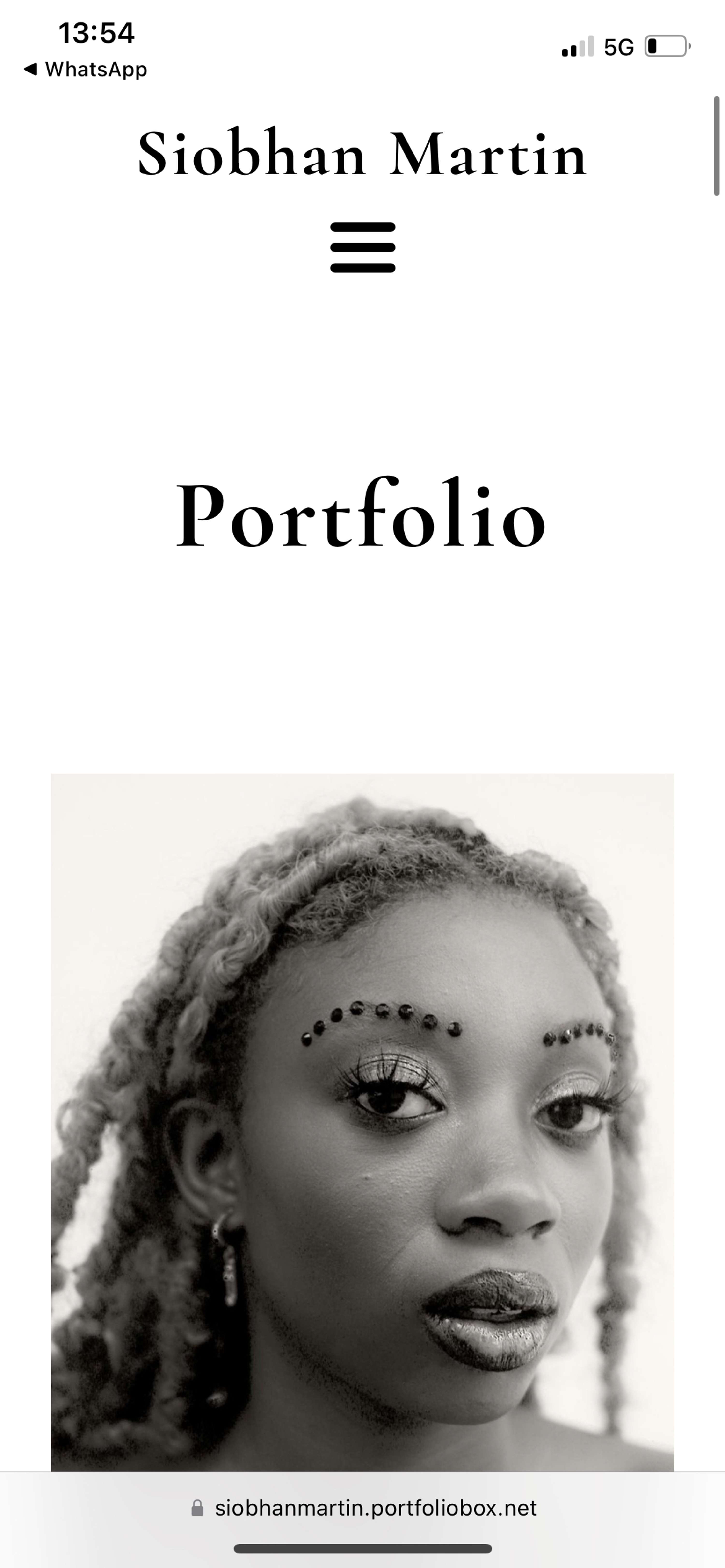Modelling portfolio by Siobhan Martin