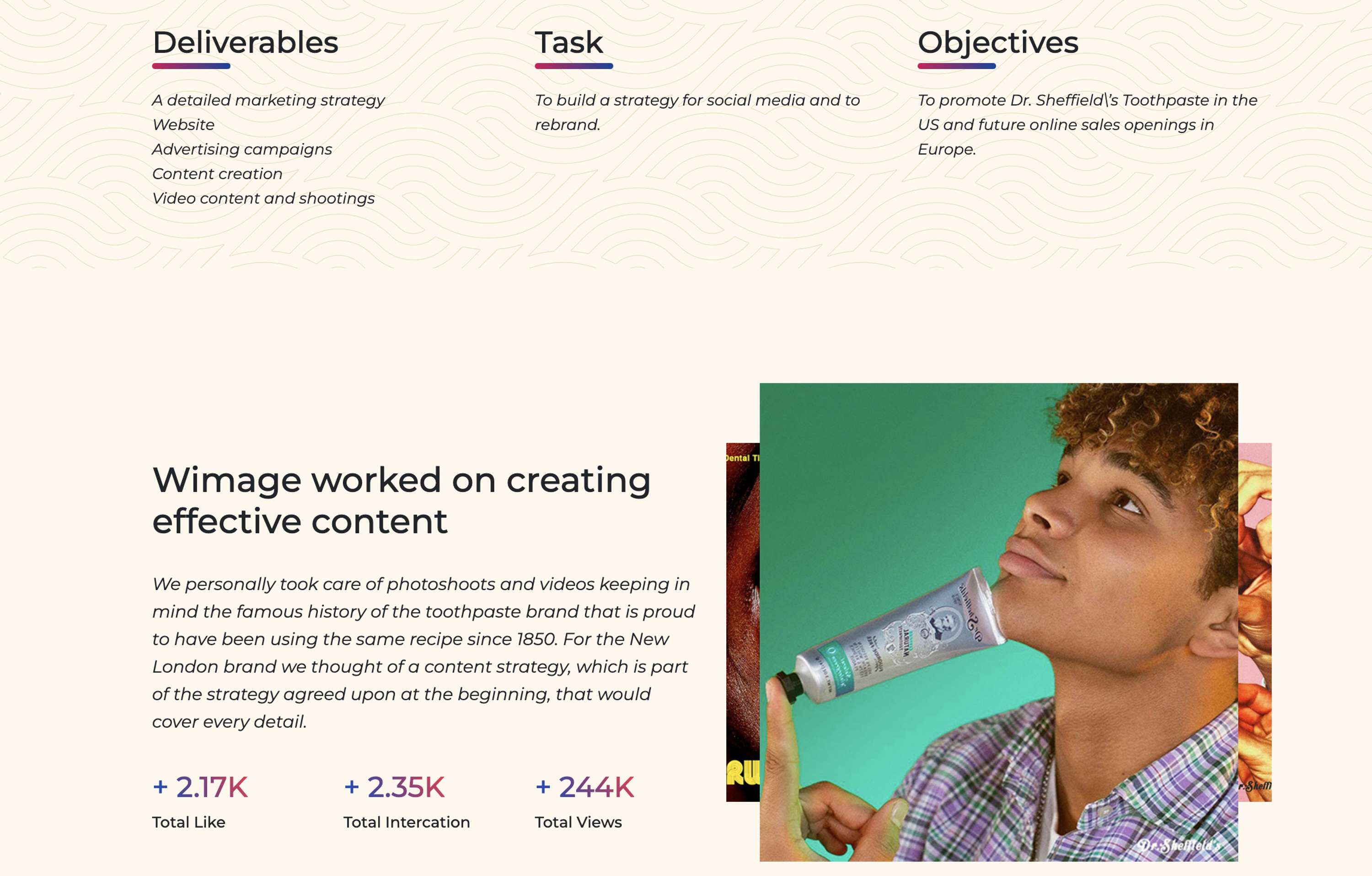 DR SHEFFIELD'S - Wimage worked on creating effective content. by Wimage Agency