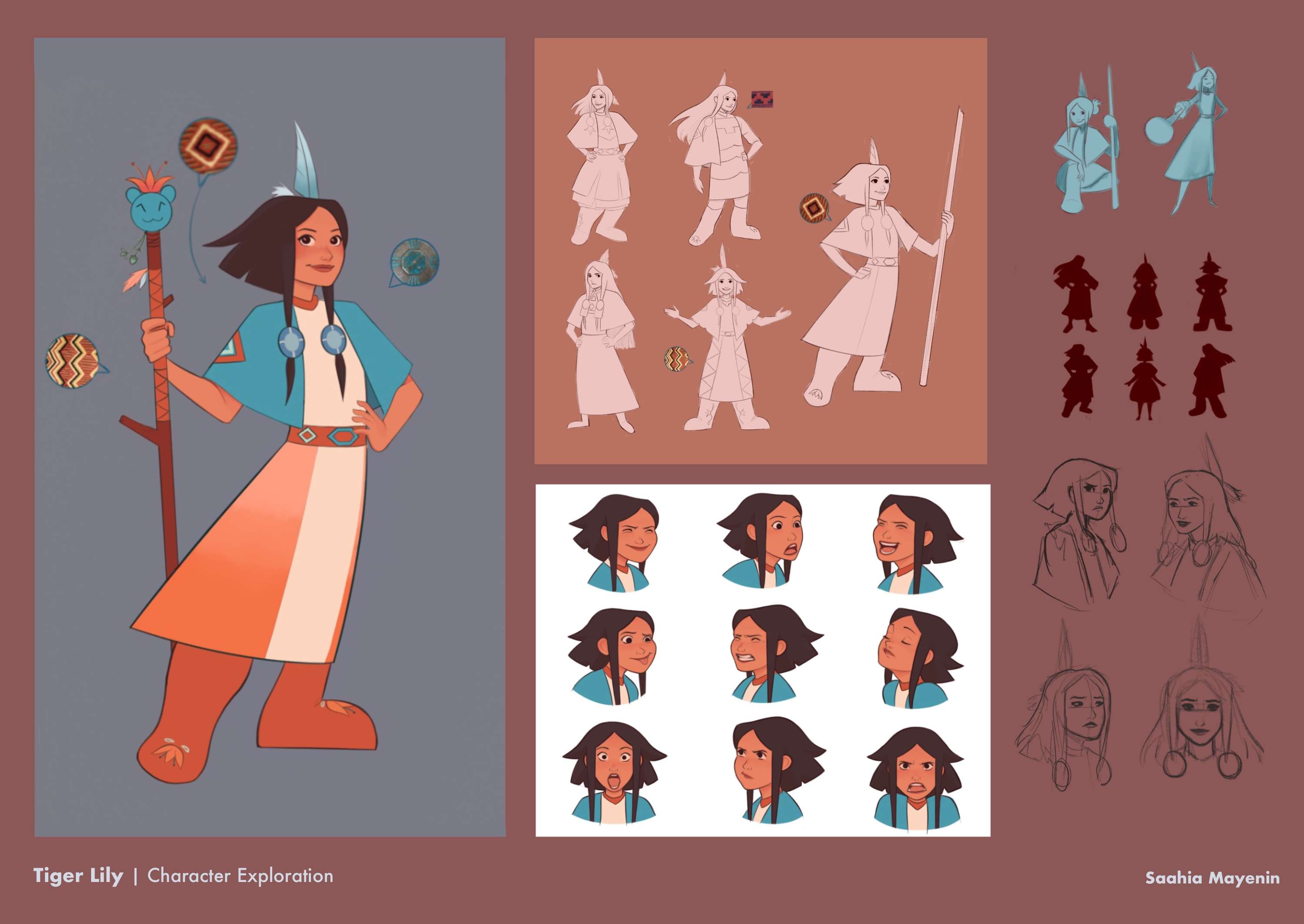 Tiger Lily - Character Design Project by Saahia Mayenin