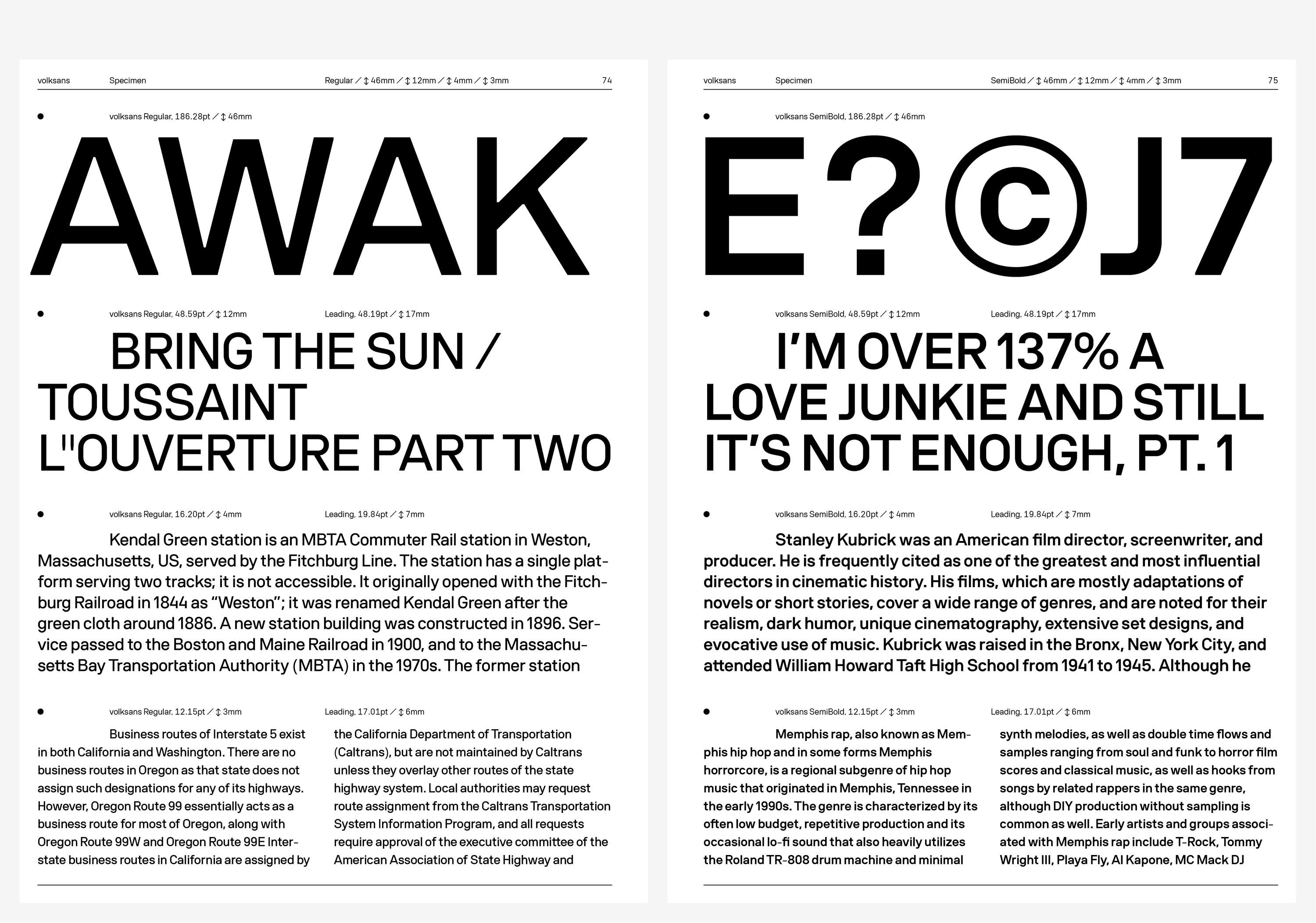 volksans / Typeface by Radmir Volk