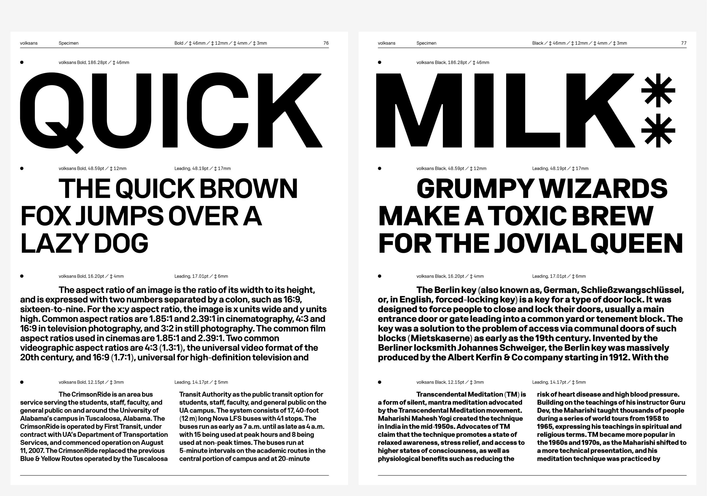 volksans / Typeface by Radmir Volk