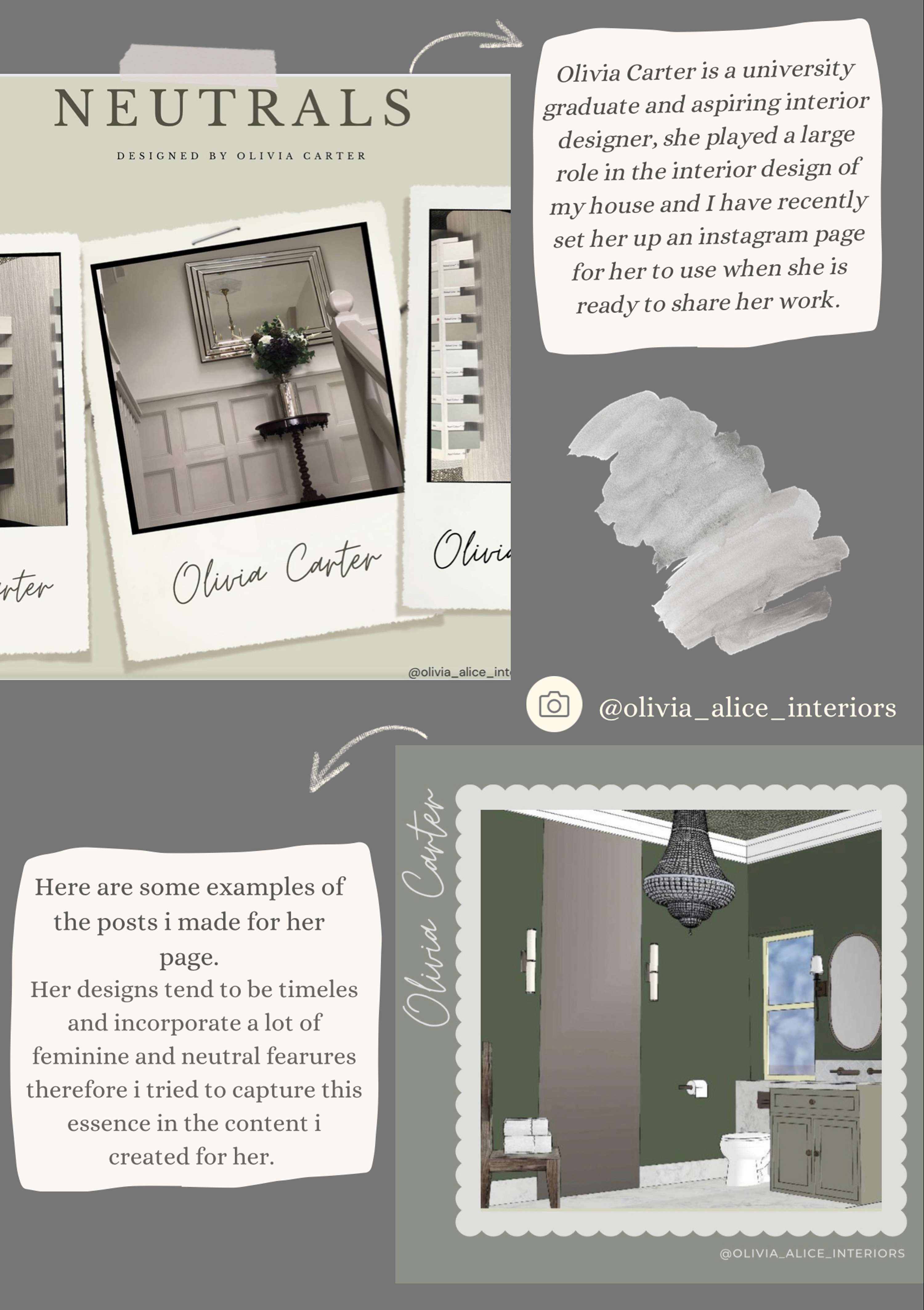 Creating interior design based social media content by Izzy Blakey