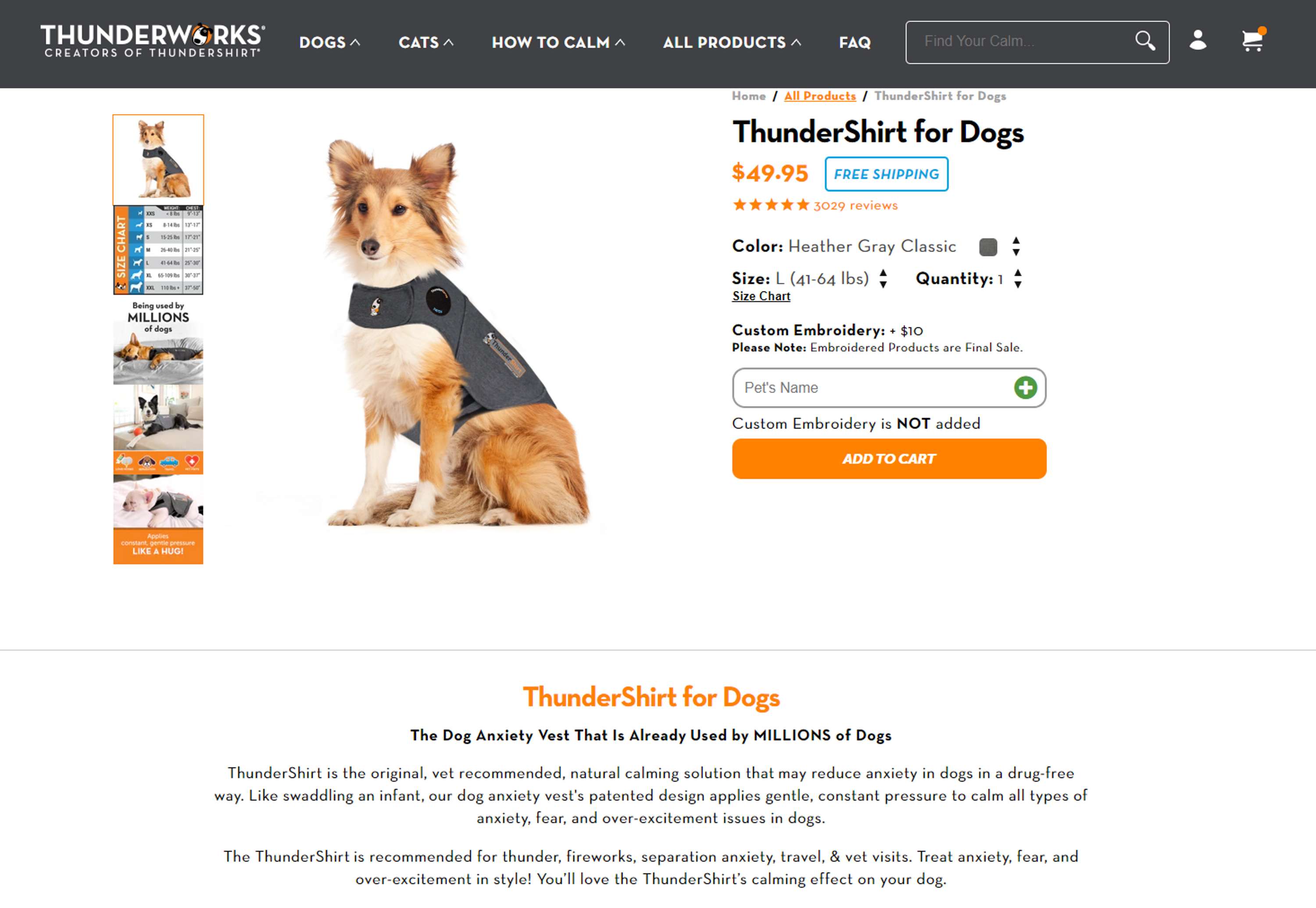 Thundershirt.com - Pet Shop (from Dawn theme) by Yasuhiro Ishimoto