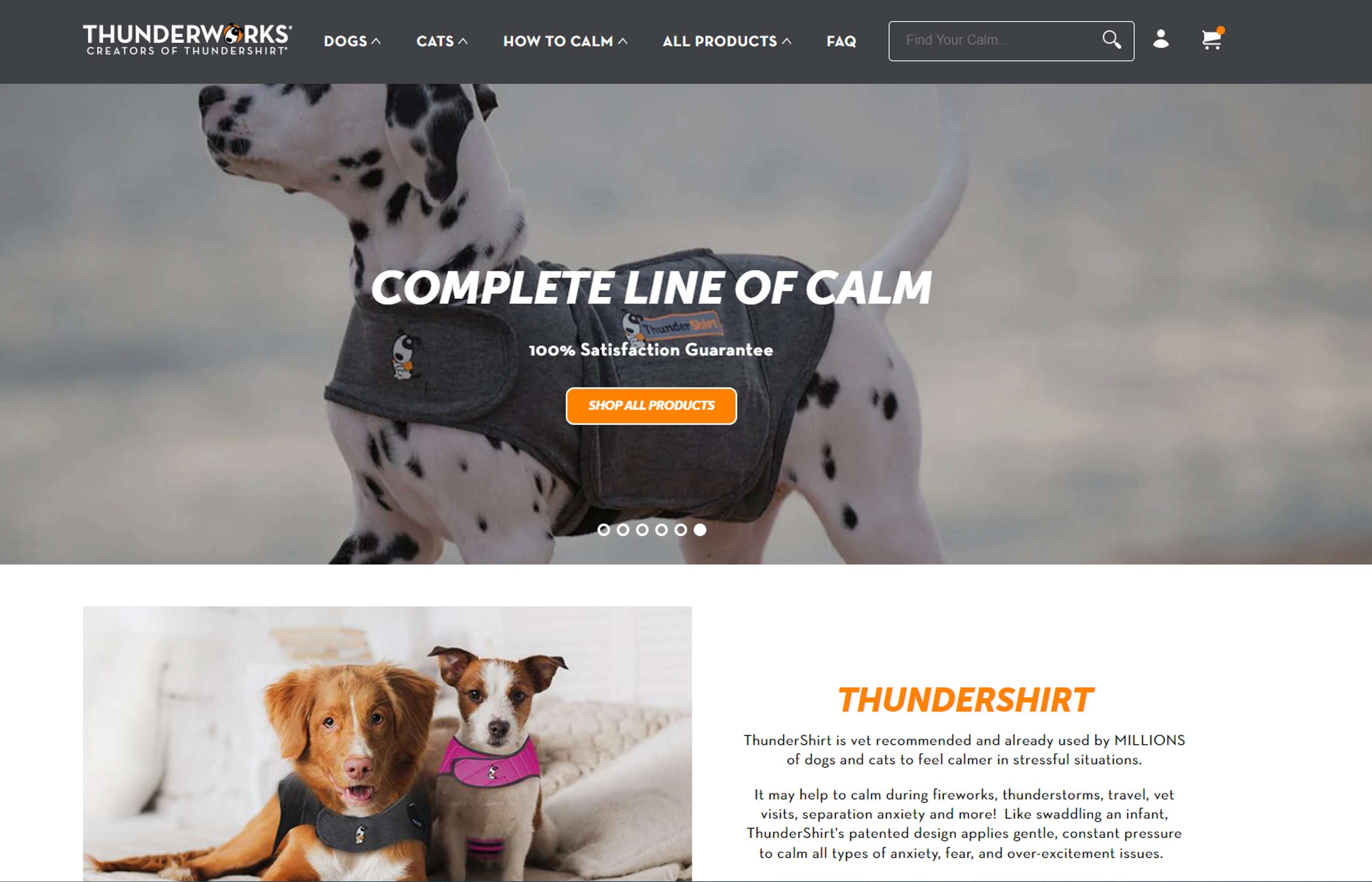 Thundershirt.com - Pet Shop (from Dawn theme) by Yasuhiro Ishimoto