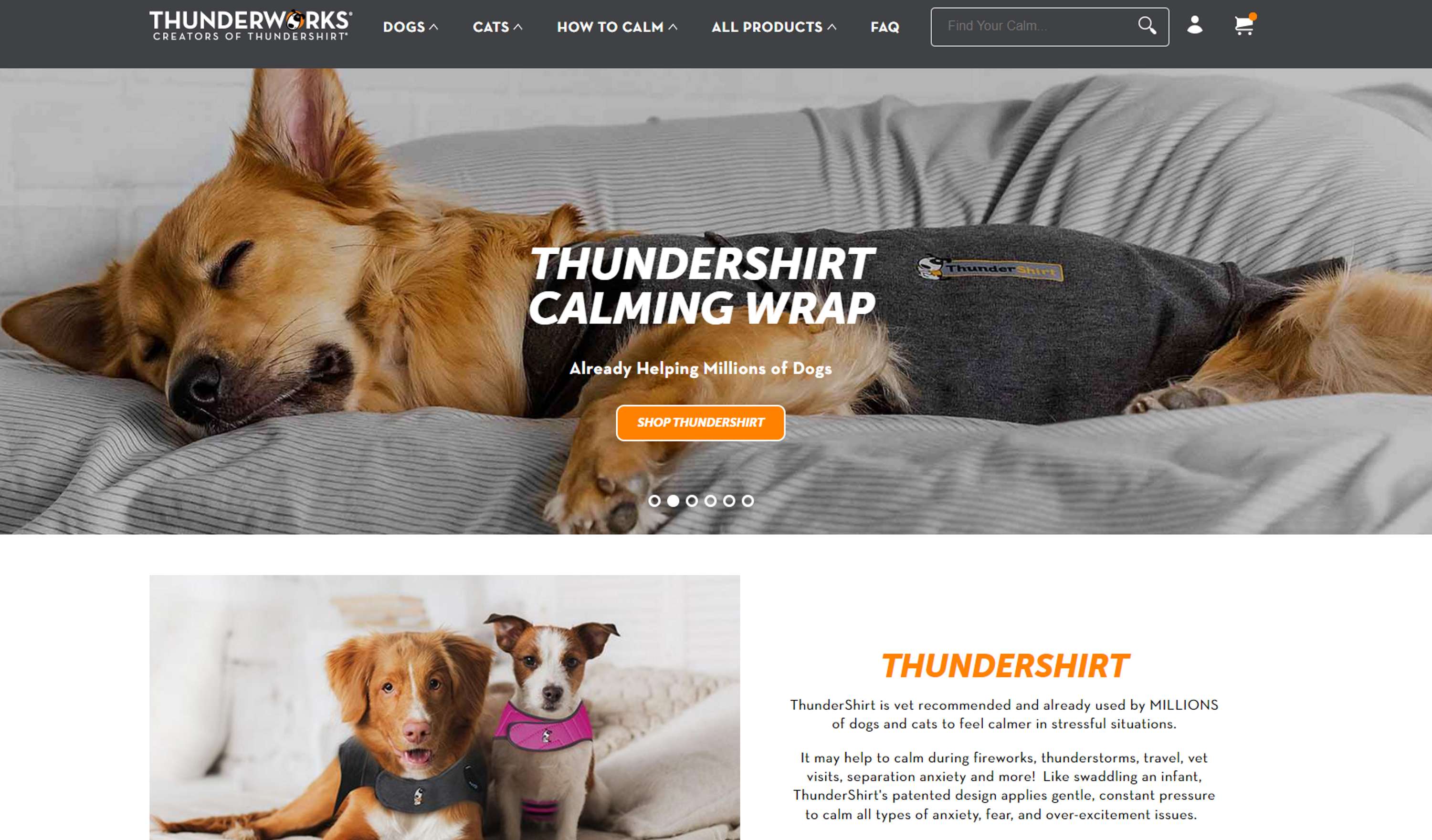 Thundershirt.com - Pet Shop (from Dawn theme) by Yasuhiro Ishimoto