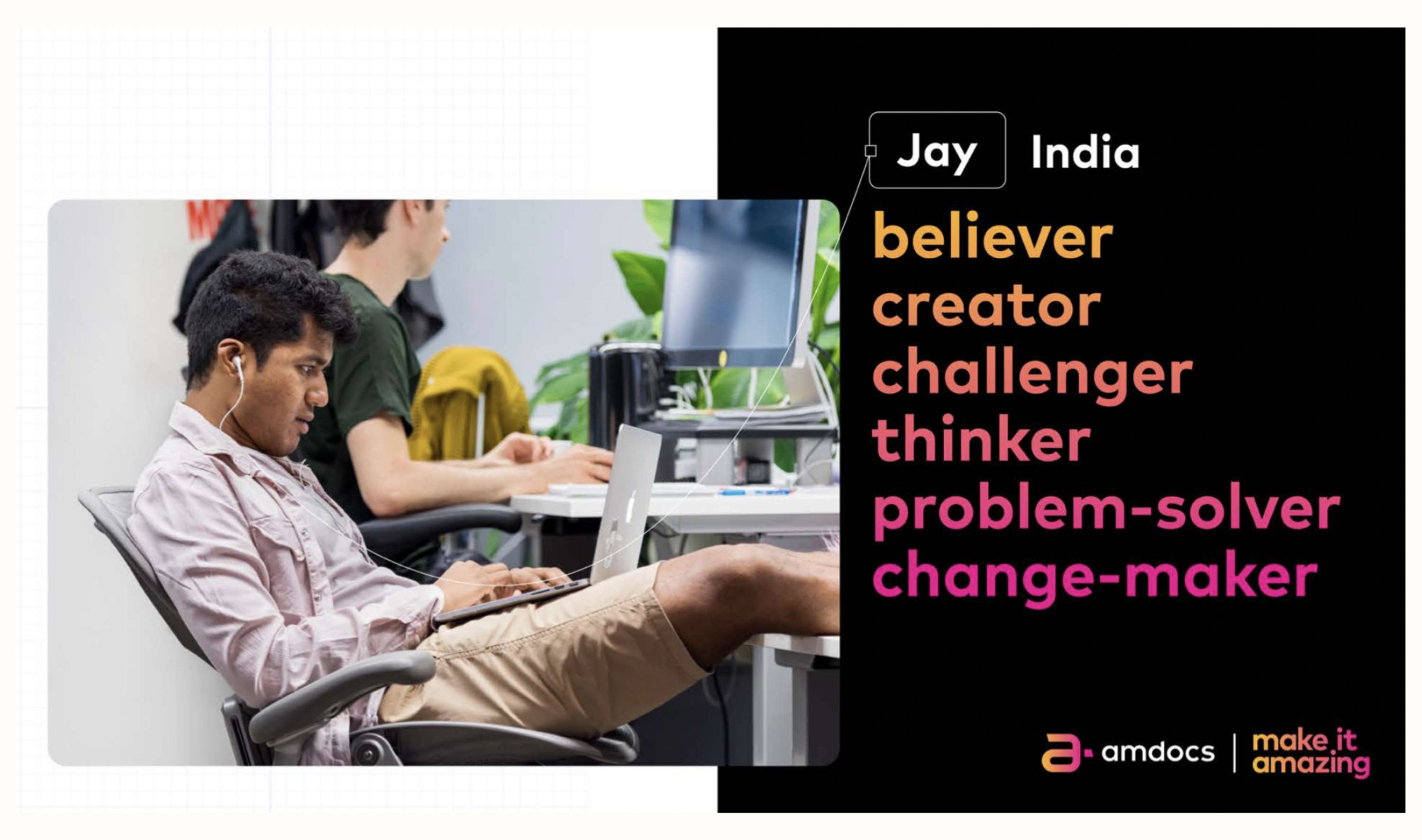 Creative internal comms campaign for Amdocs by Sarah Fretwell
