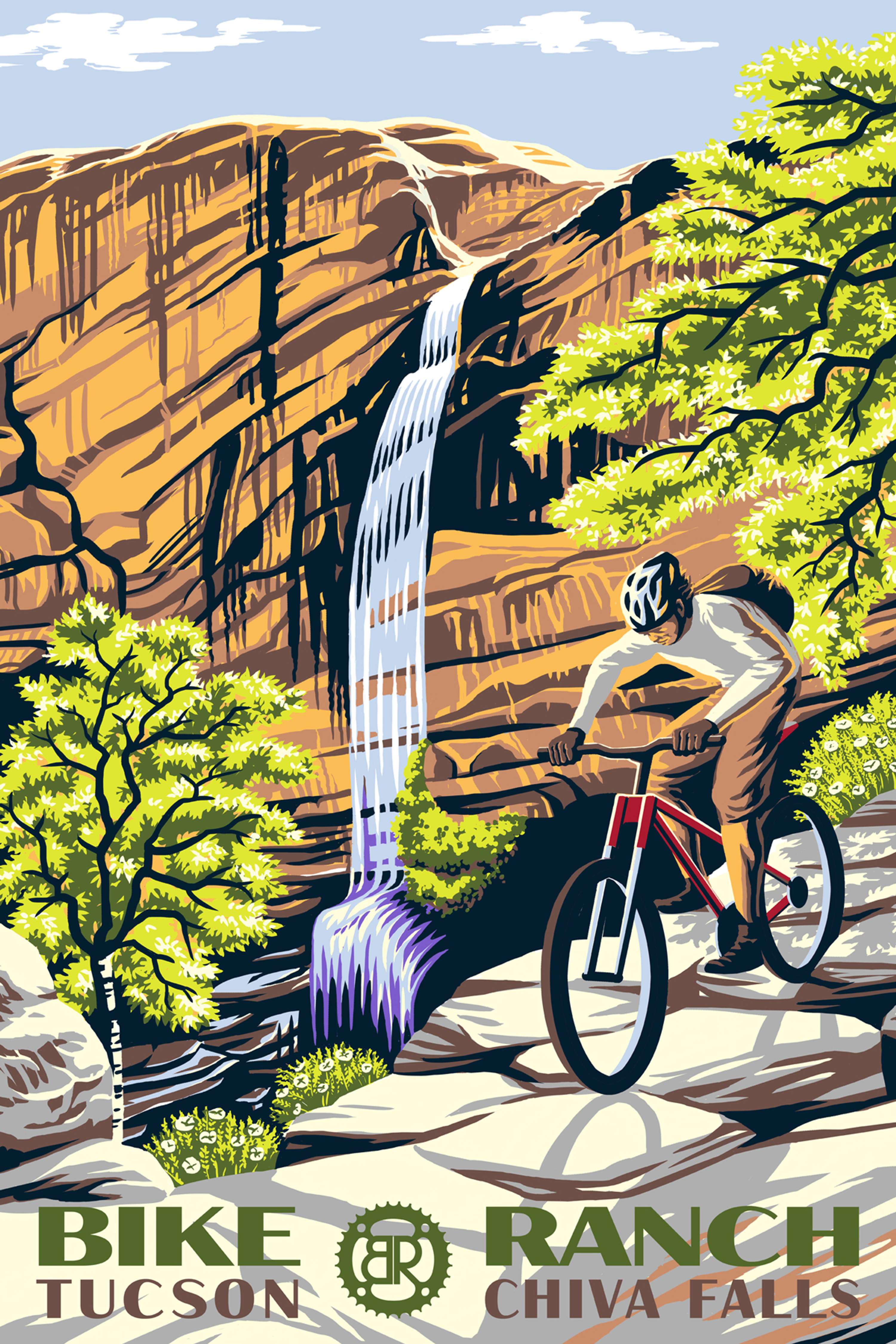 Posters in a WPA/Retro Style for a Bike Ranch by William Webb