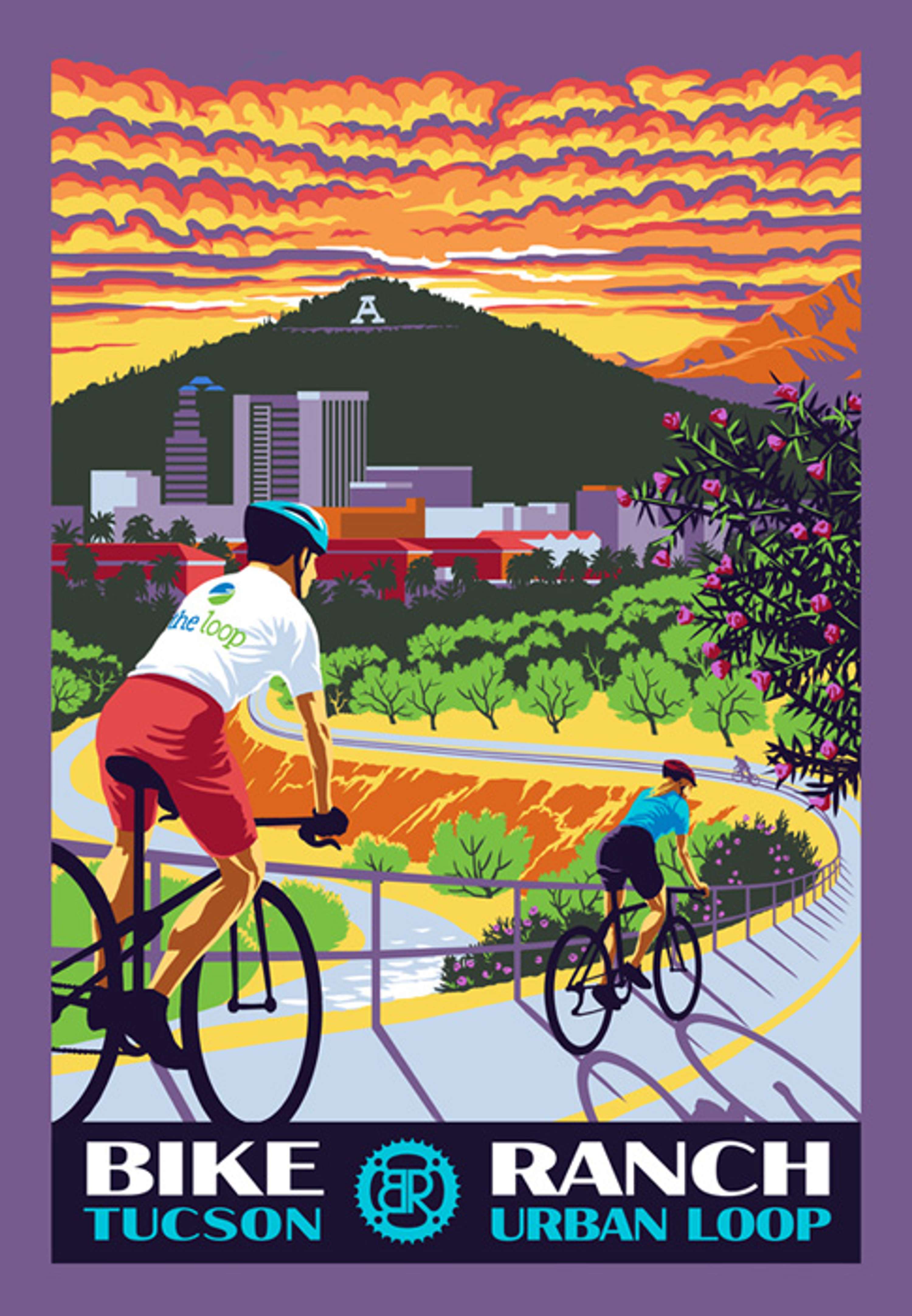 Posters in a WPA/Retro Style for a Bike Ranch by William Webb