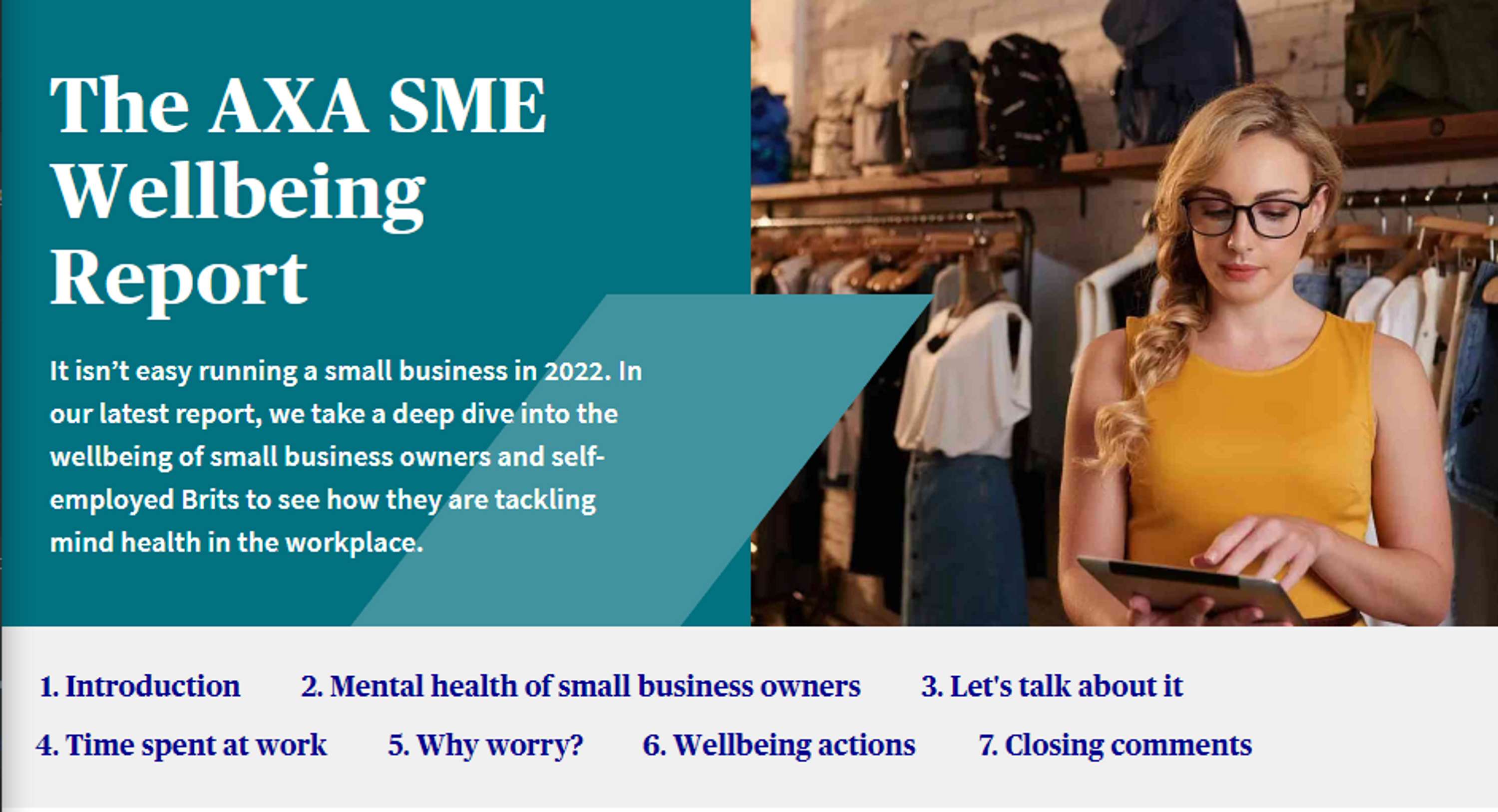 The AXA SME Wellbeing Report by Grant Bailey