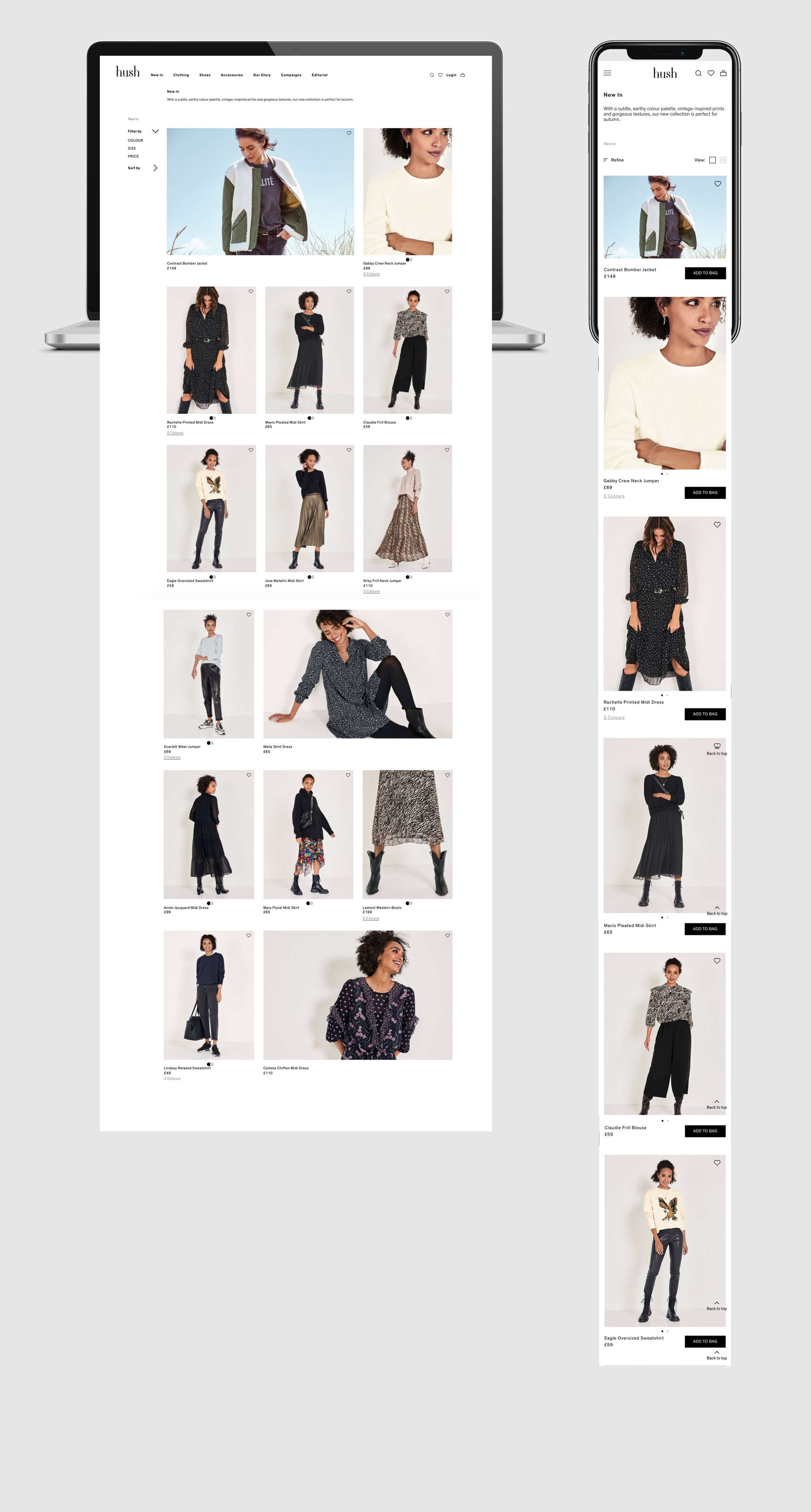 hush website by Michael Long