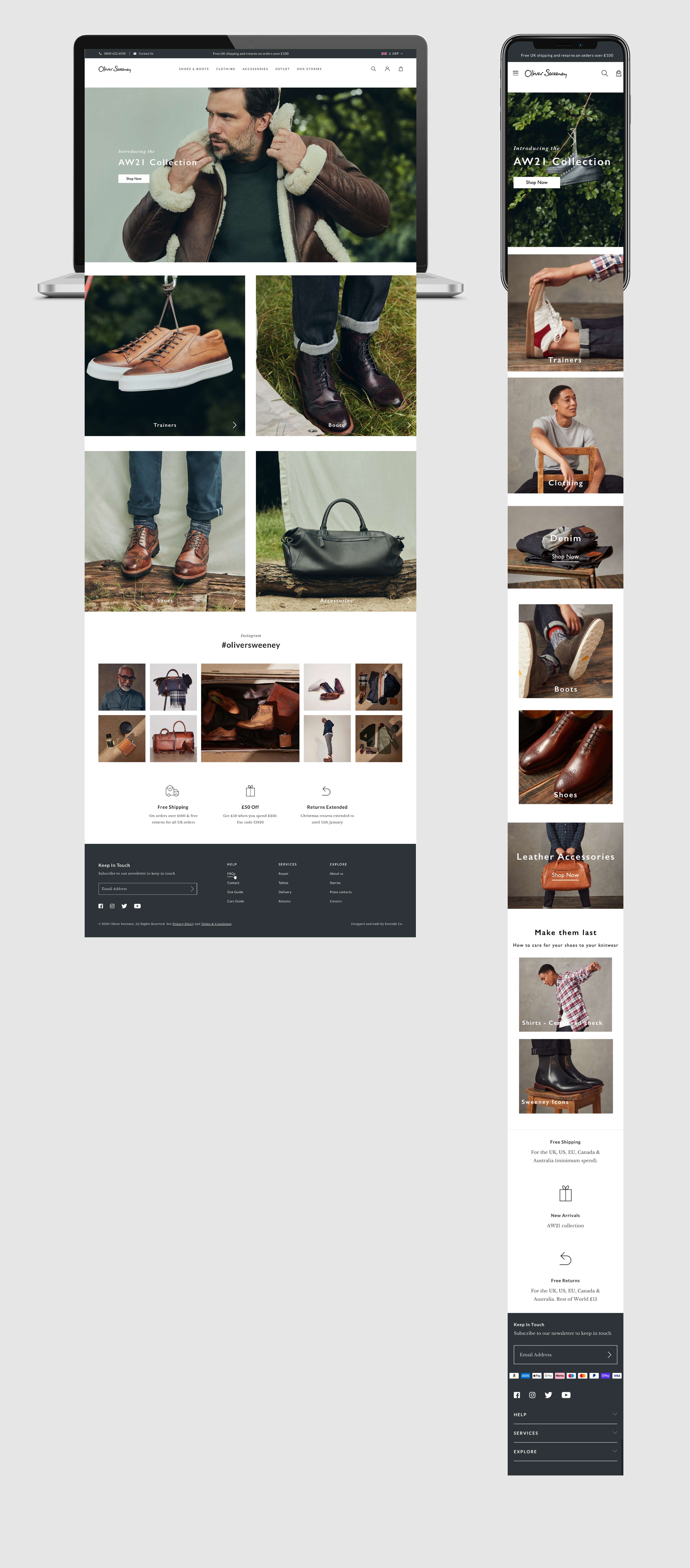 Oliver Sweeney Website by Michael Long