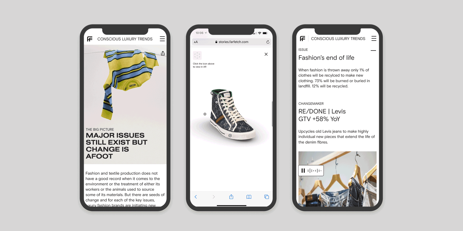 Farfetch - Conscious Luxury Report Website by Yuko Sugimoto
