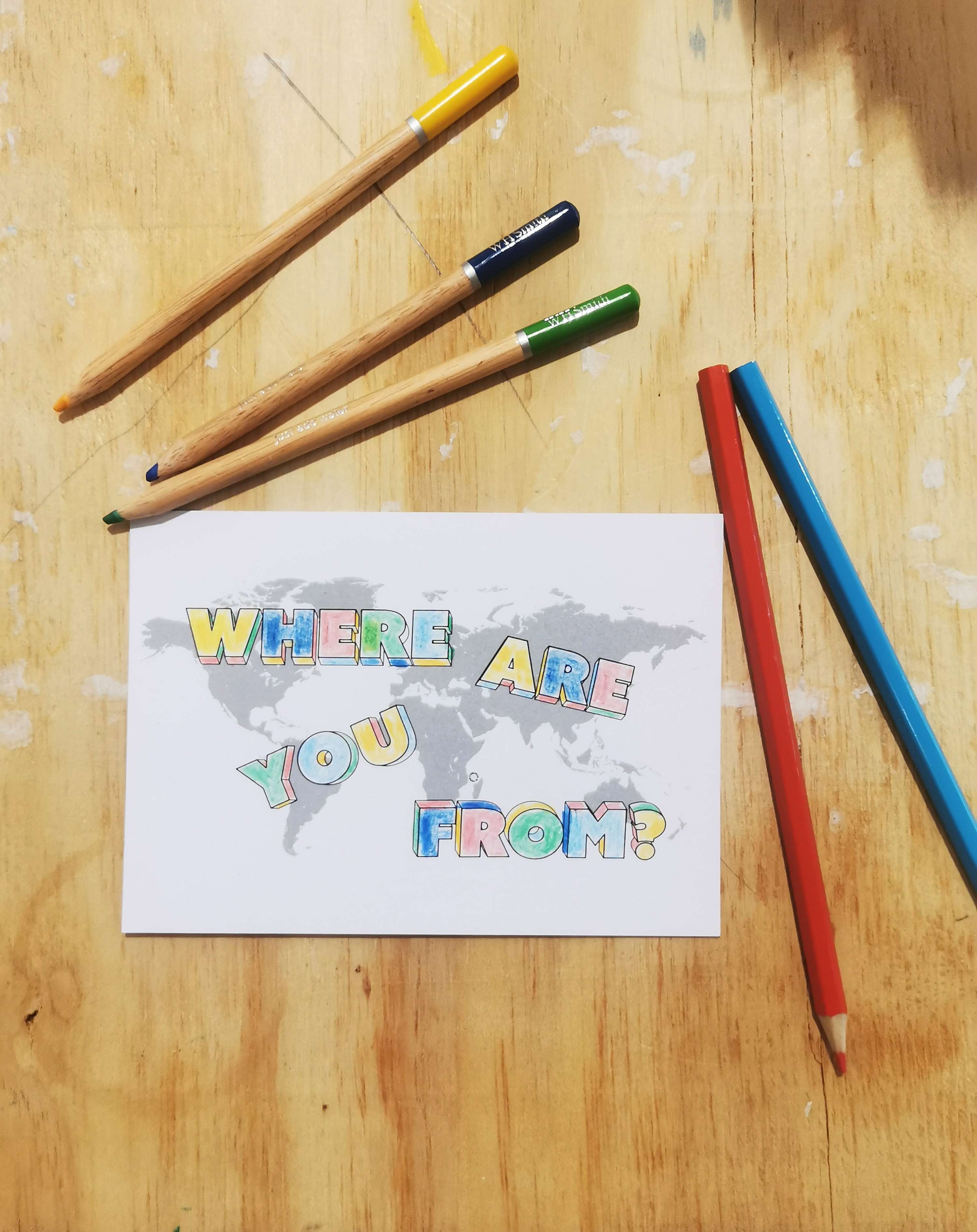'Where Are You From?' window installation for the Migration Museum in Lewisham by Nadina Ali