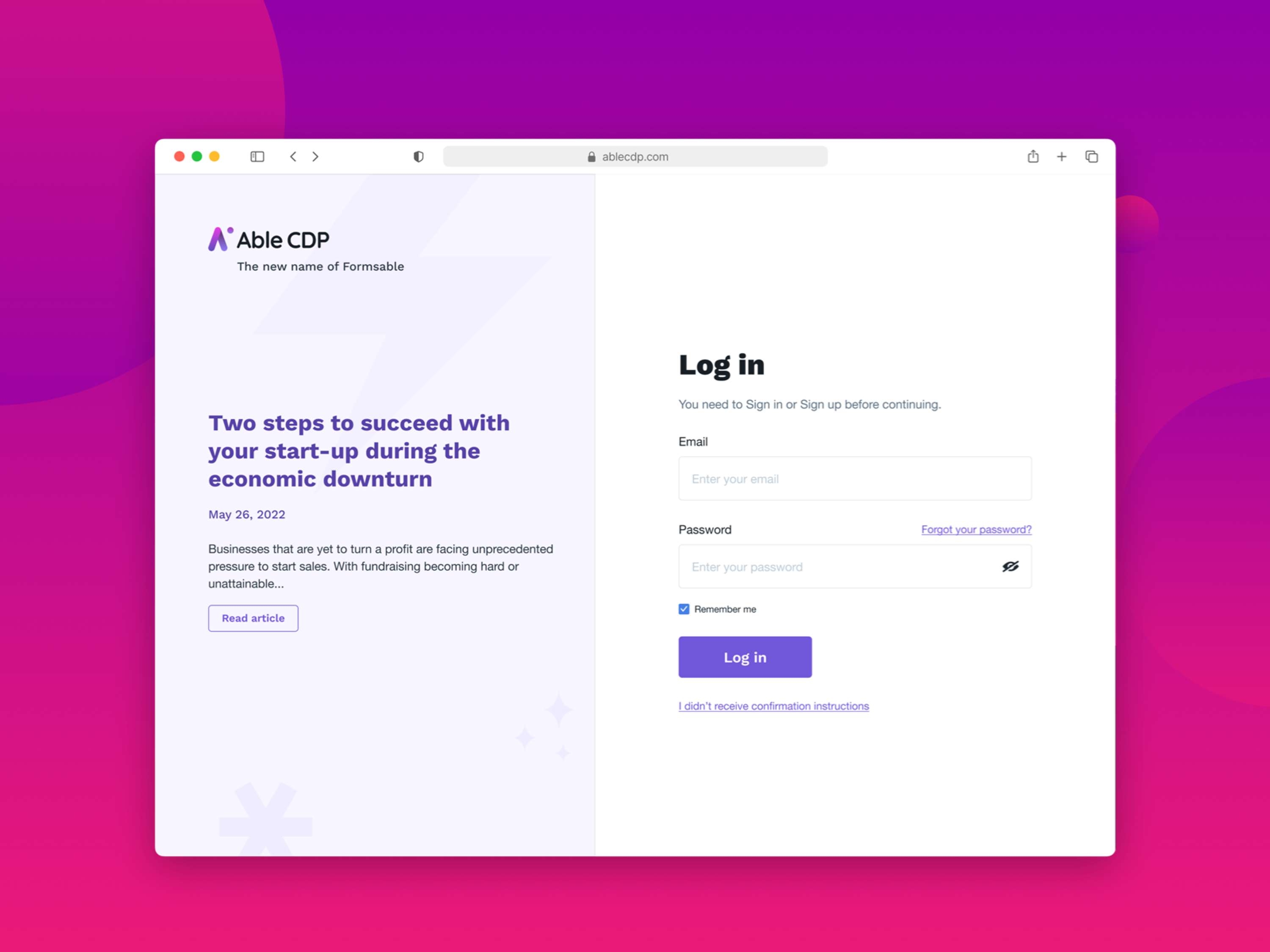 Able CDP Website + Desktop App + Styleguide by Iñigo Gómez
