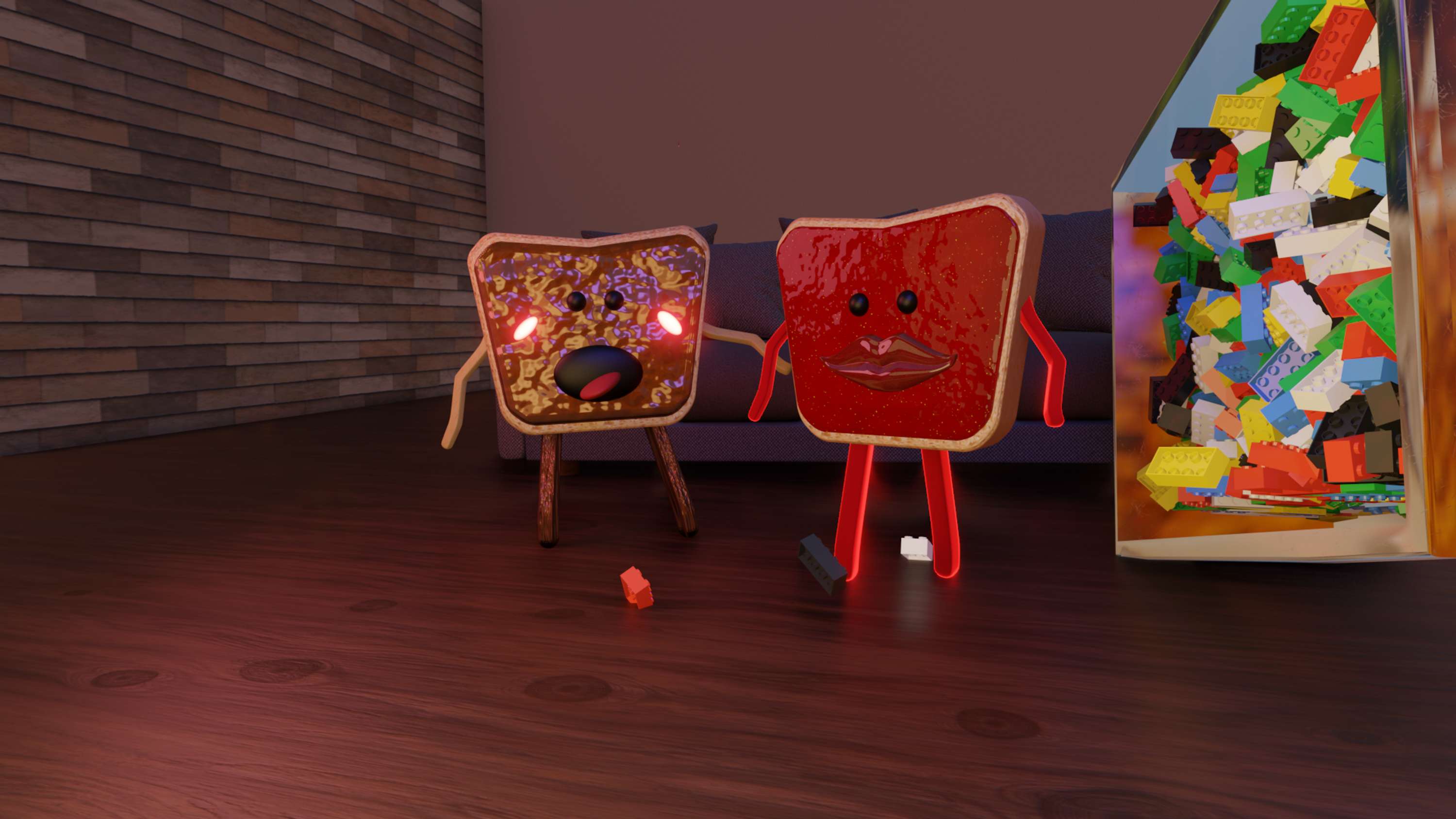 3D Food Characters by The Badger