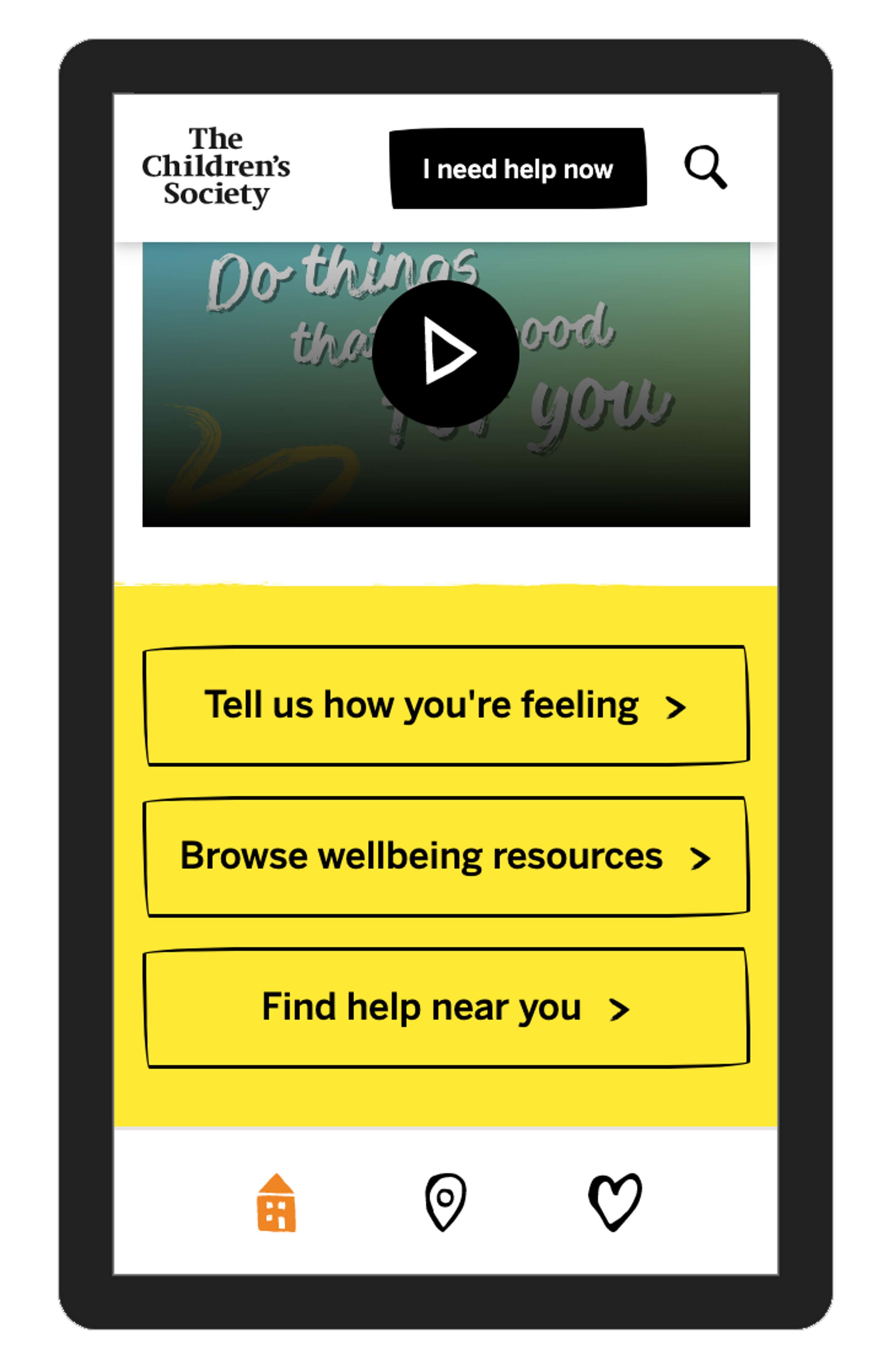Wellbeing App: user research, design ideation, content creation, testing by Kaja Luke
