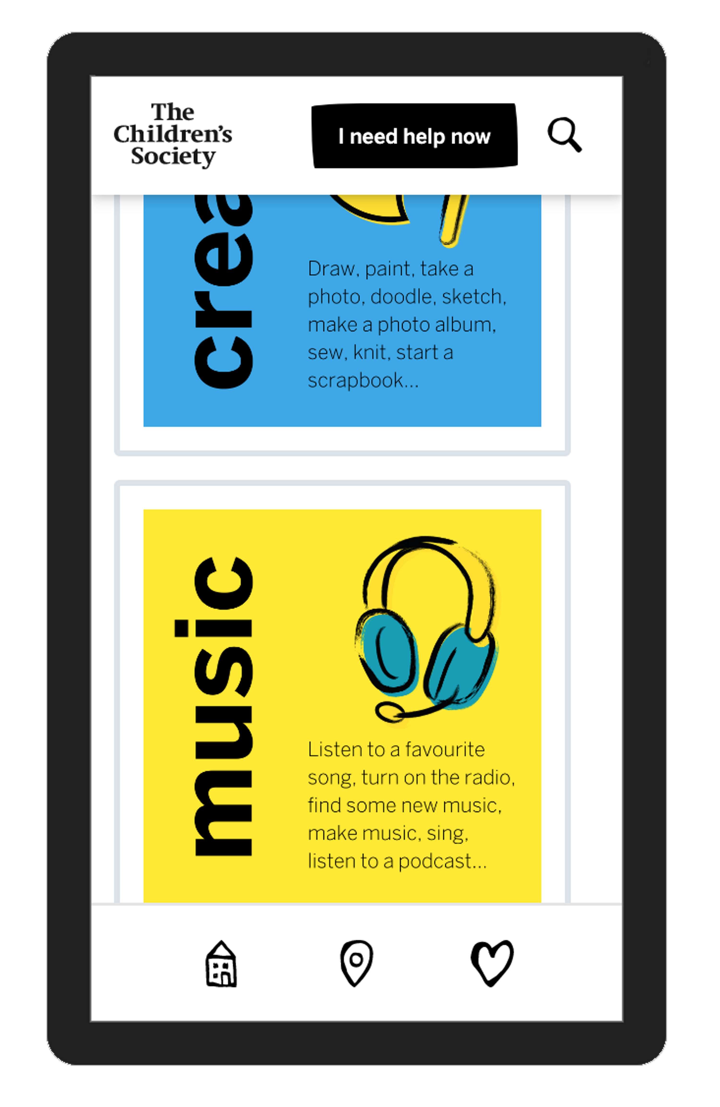 Wellbeing App: user research, design ideation, content creation, testing by Kaja Luke