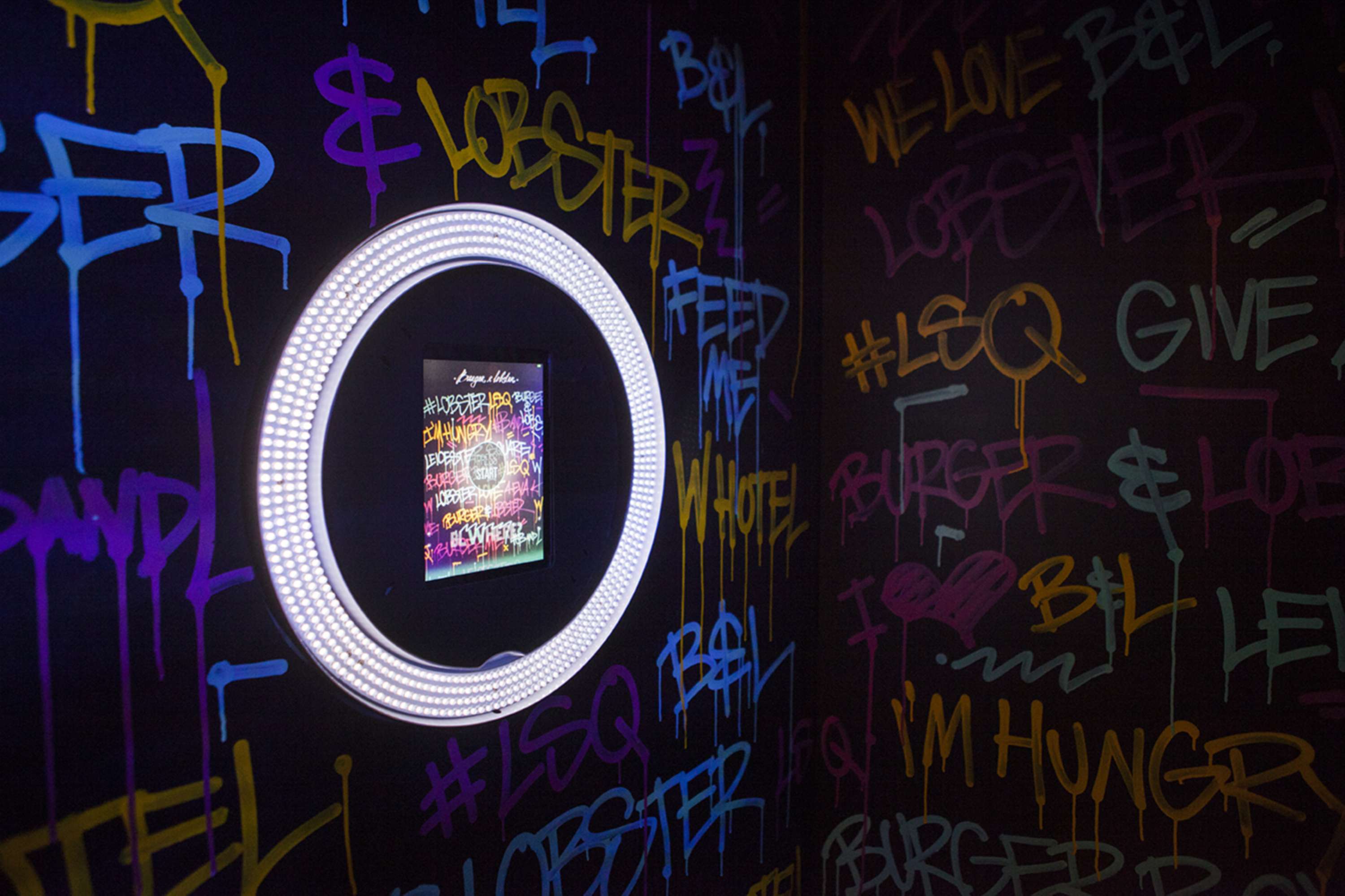 Custom GIFGIF Booth at Burger & Lobster, W Hotel London by LOOKLOOK_exp
