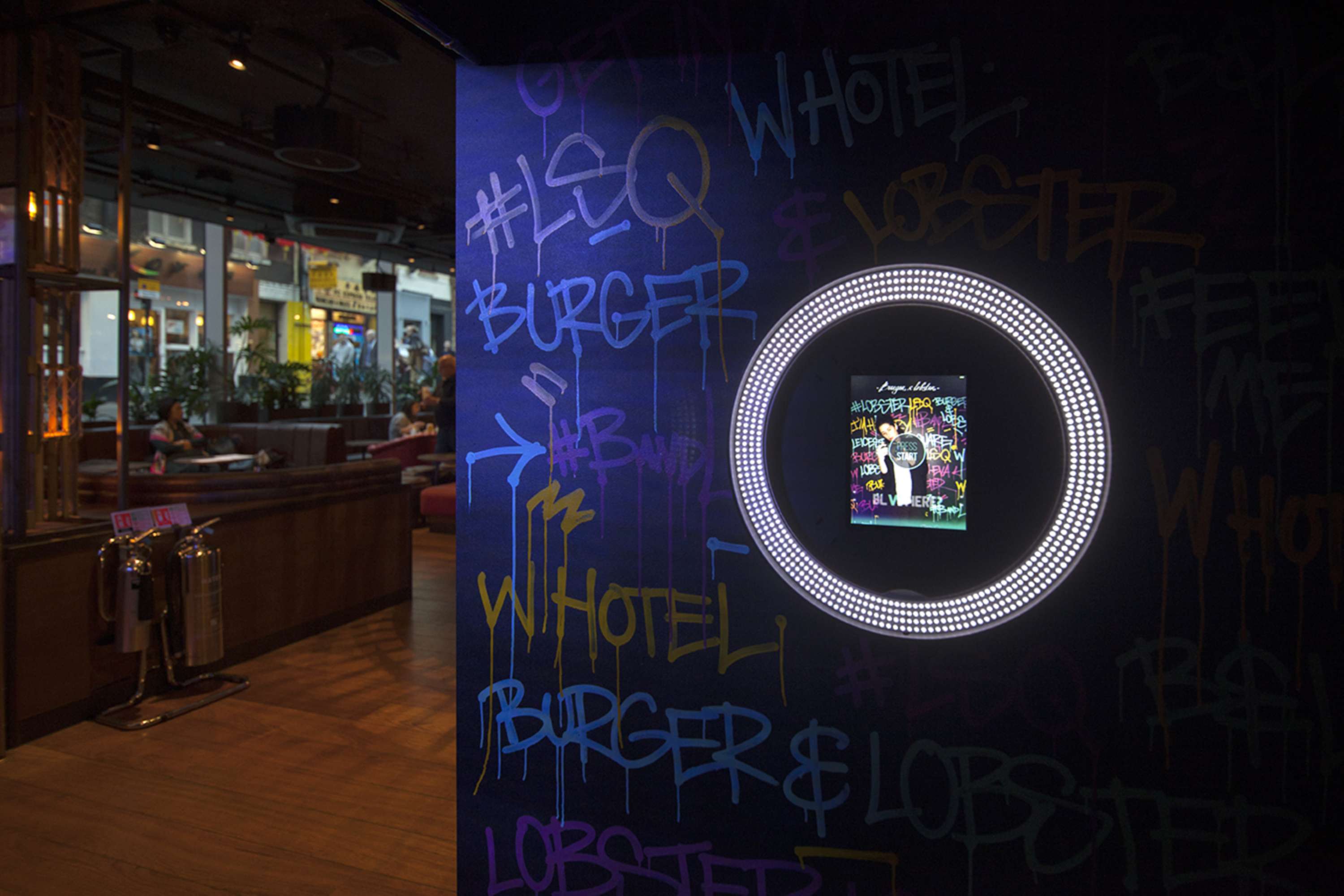 Custom GIFGIF Booth at Burger & Lobster, W Hotel London by LOOKLOOK_exp