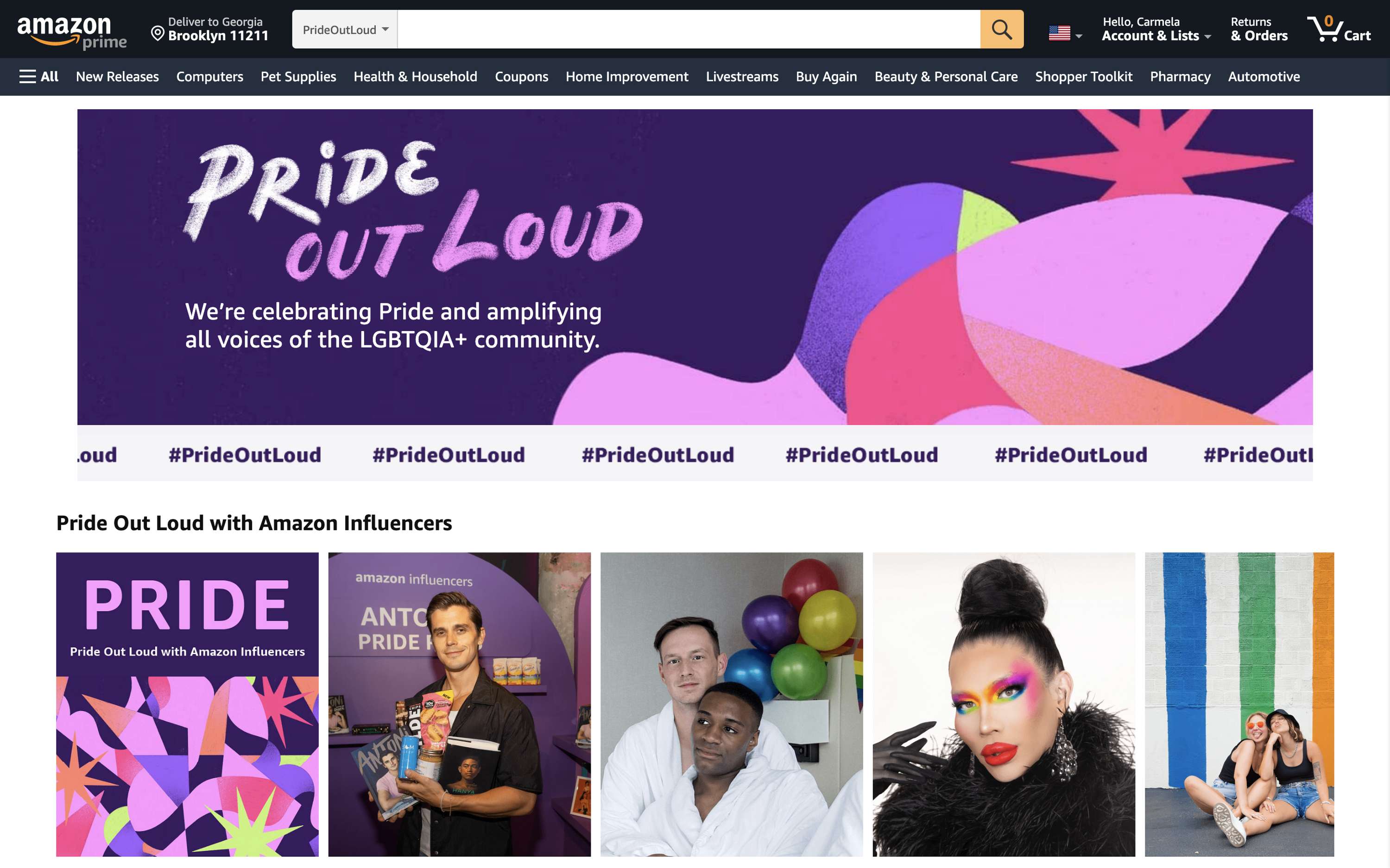 Amazon | Pride Out Loud by Carmela Caldart