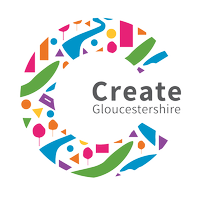 Create Gloucestershire. Arts, culture and creativity. logo