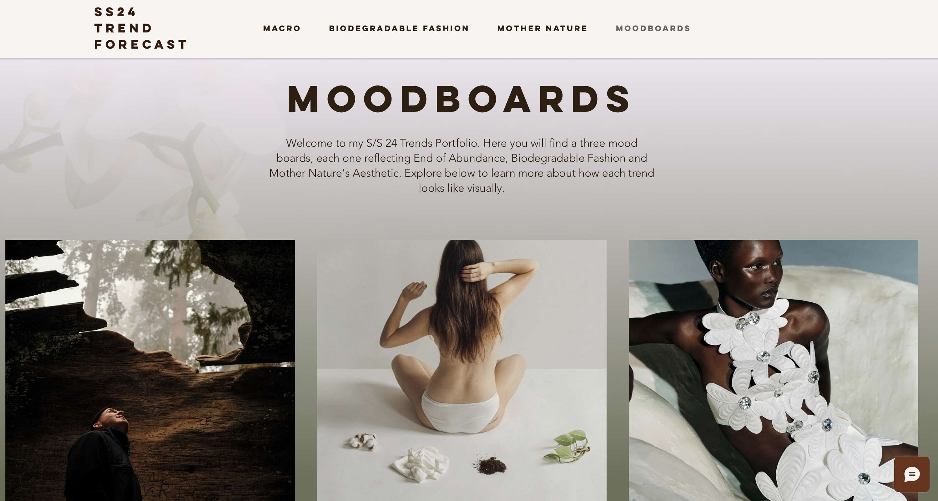 SS24 Trend Forecast Website by Mischa Balaratnam