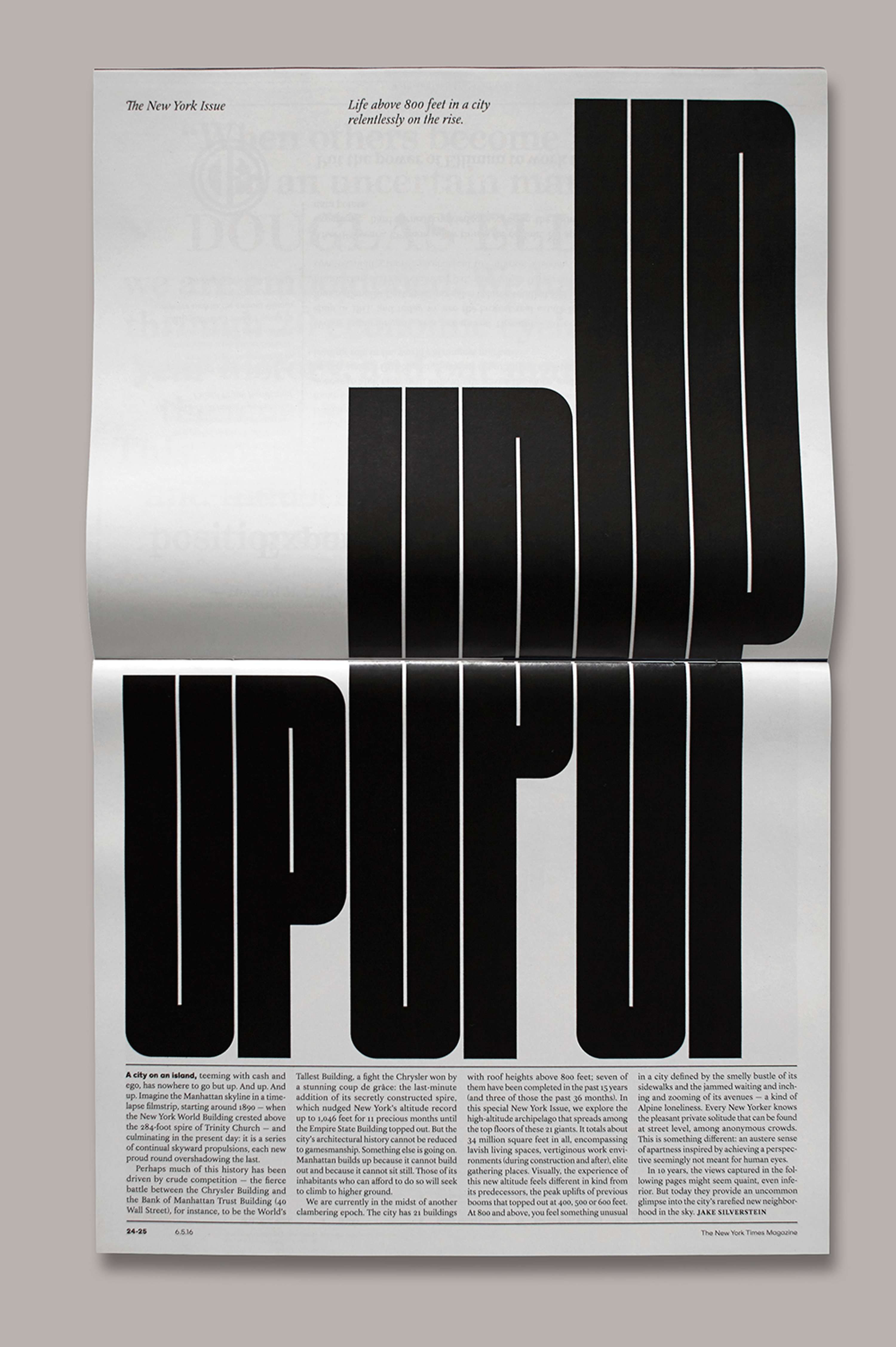 New York Times Magazine. Life Above 800ft. by Matt Willey