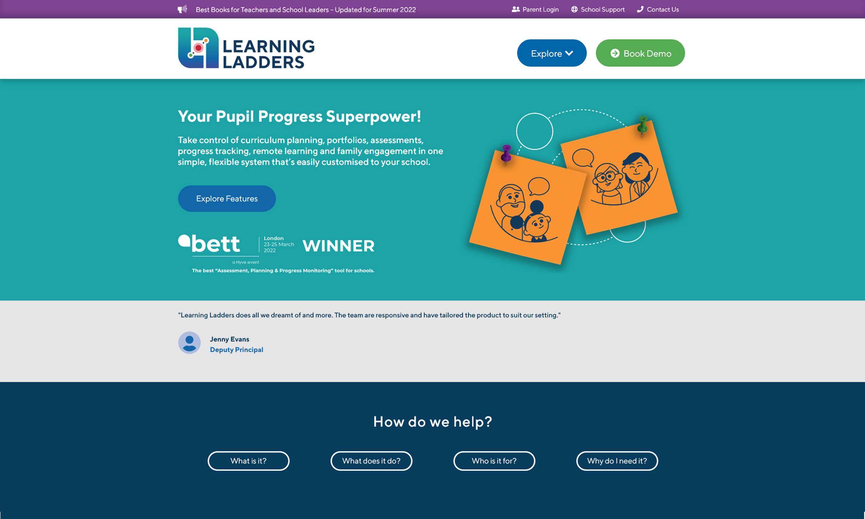 Learning Ladders Website: Design and Development for EdTech Leaders by HUB London