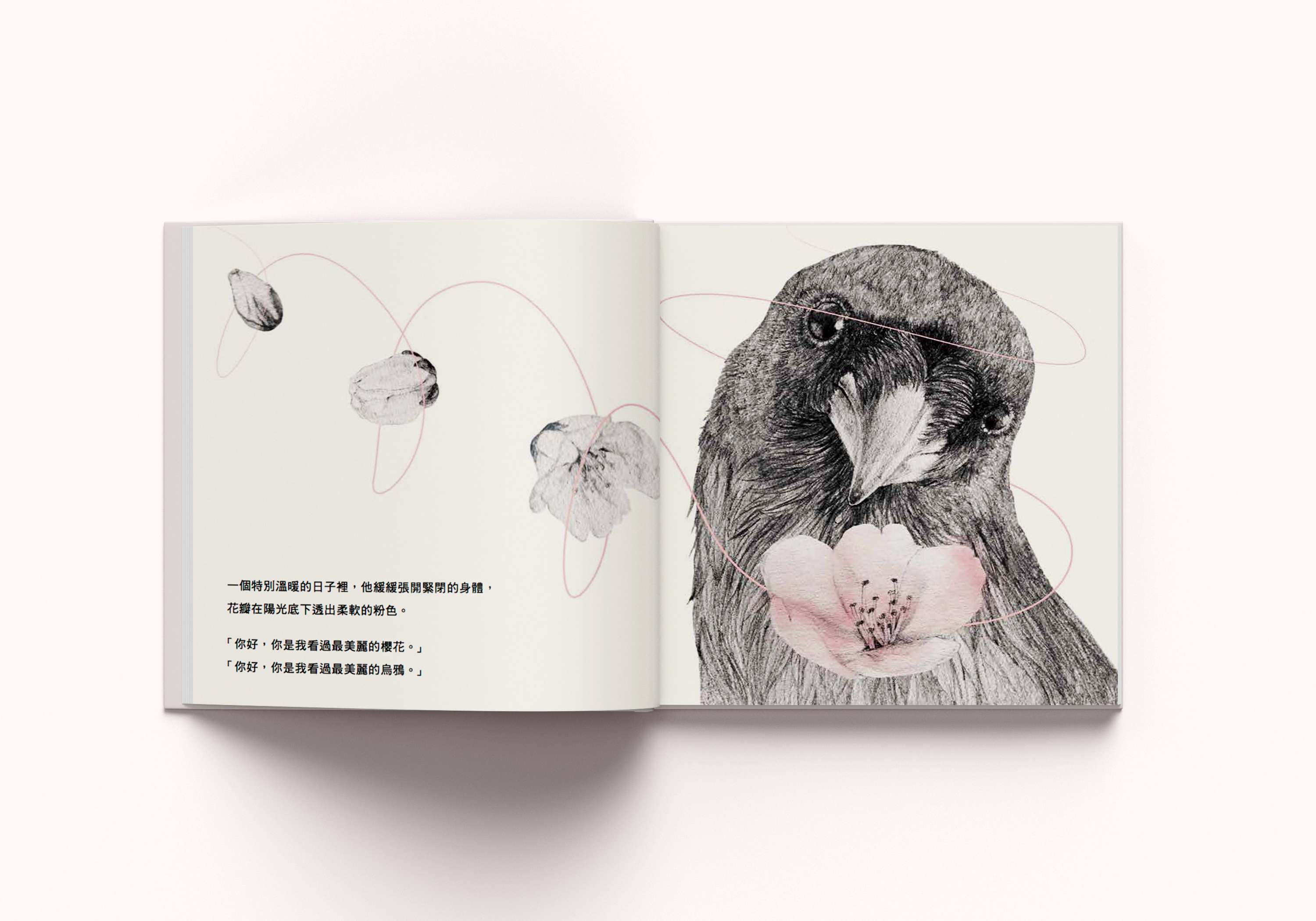 THE CROW AND THE CHERRY BLOSSOM - PICTURE BOOK by Shao Ni