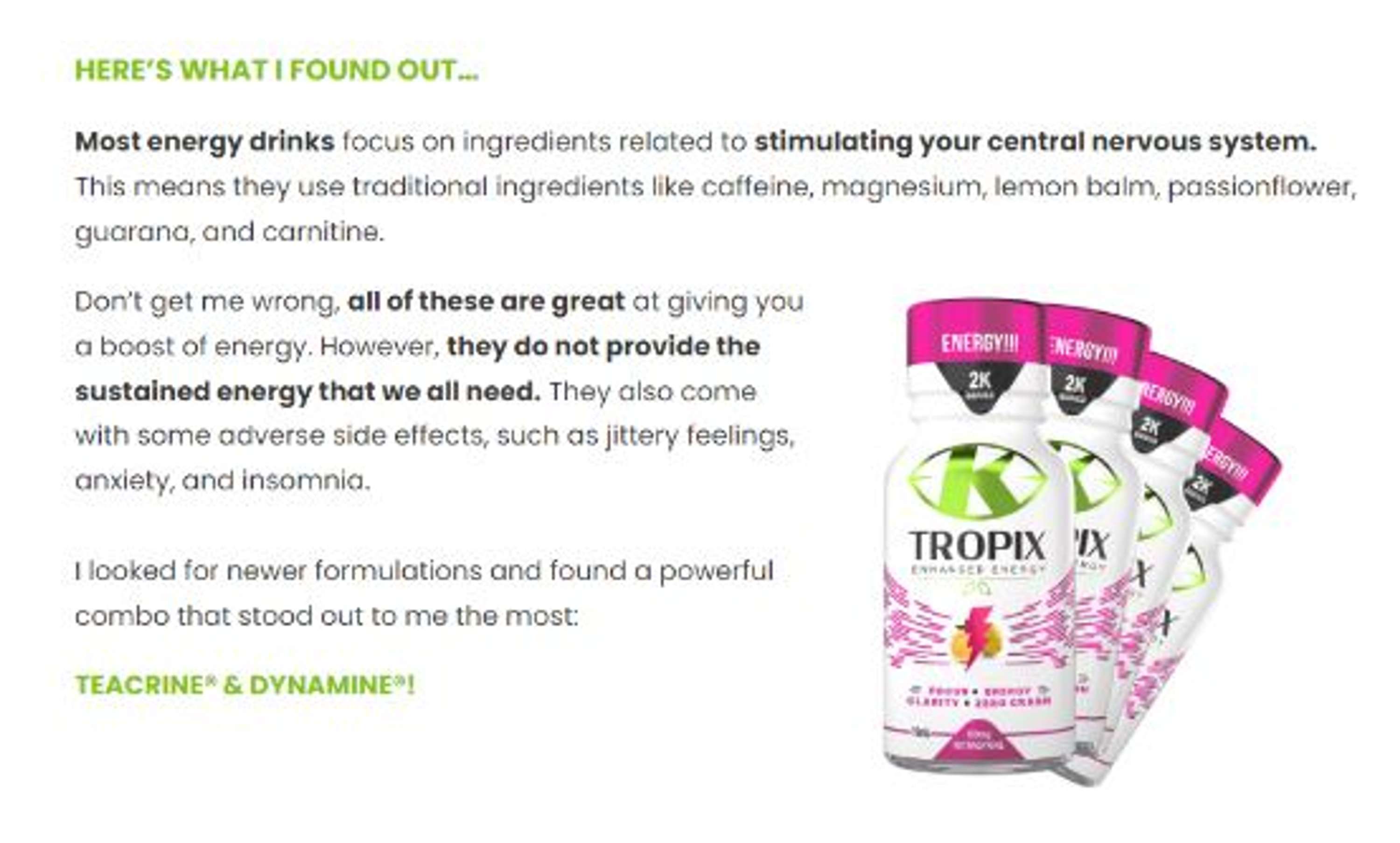 K-Tropix Energy Shot- 100% Natural and Advanced Against Depression and Anxiety by Ayushi Rajput