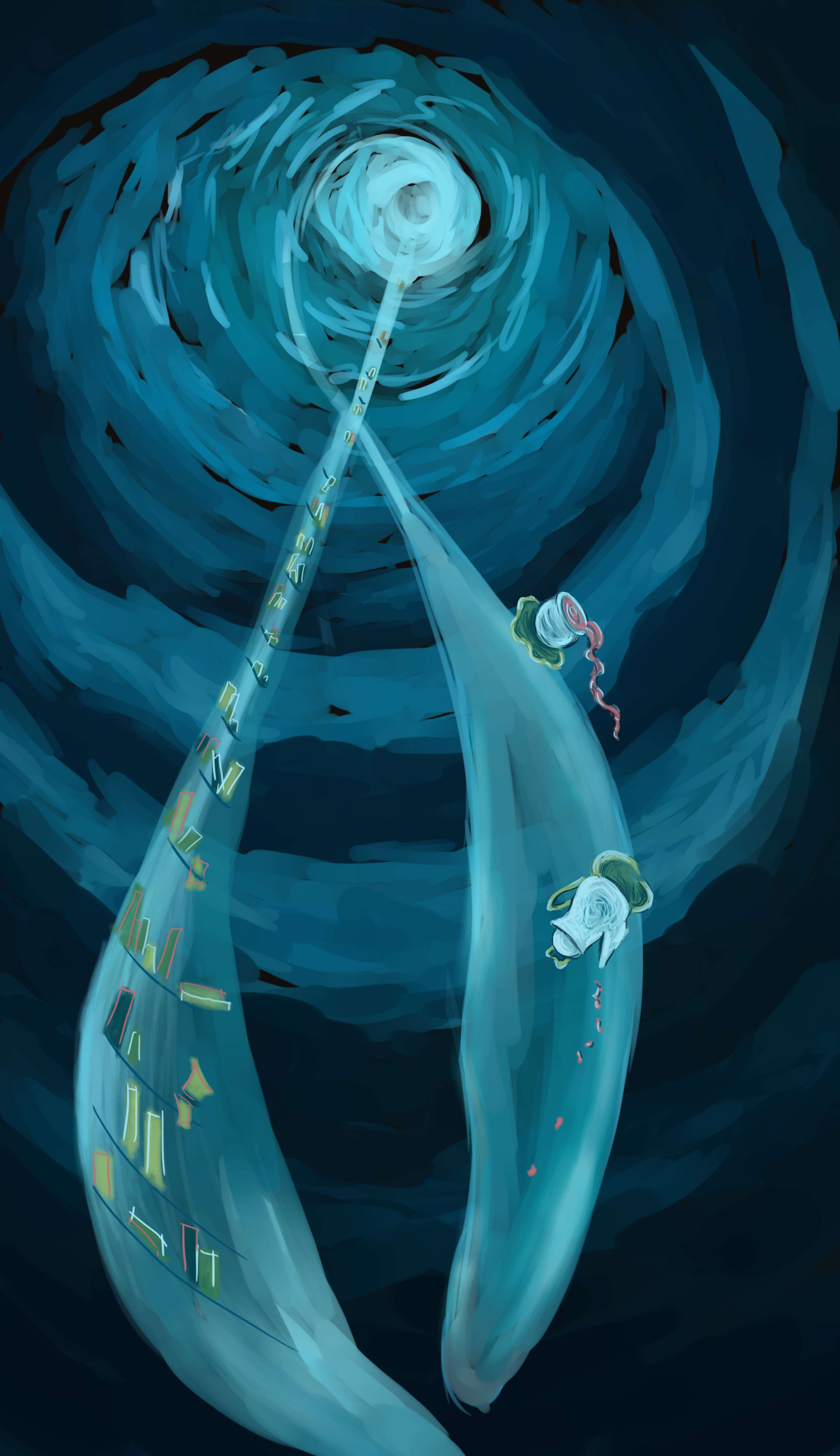 Backdrop illustrations for Alice in Wonderland play adaptation by Sofia Alrich