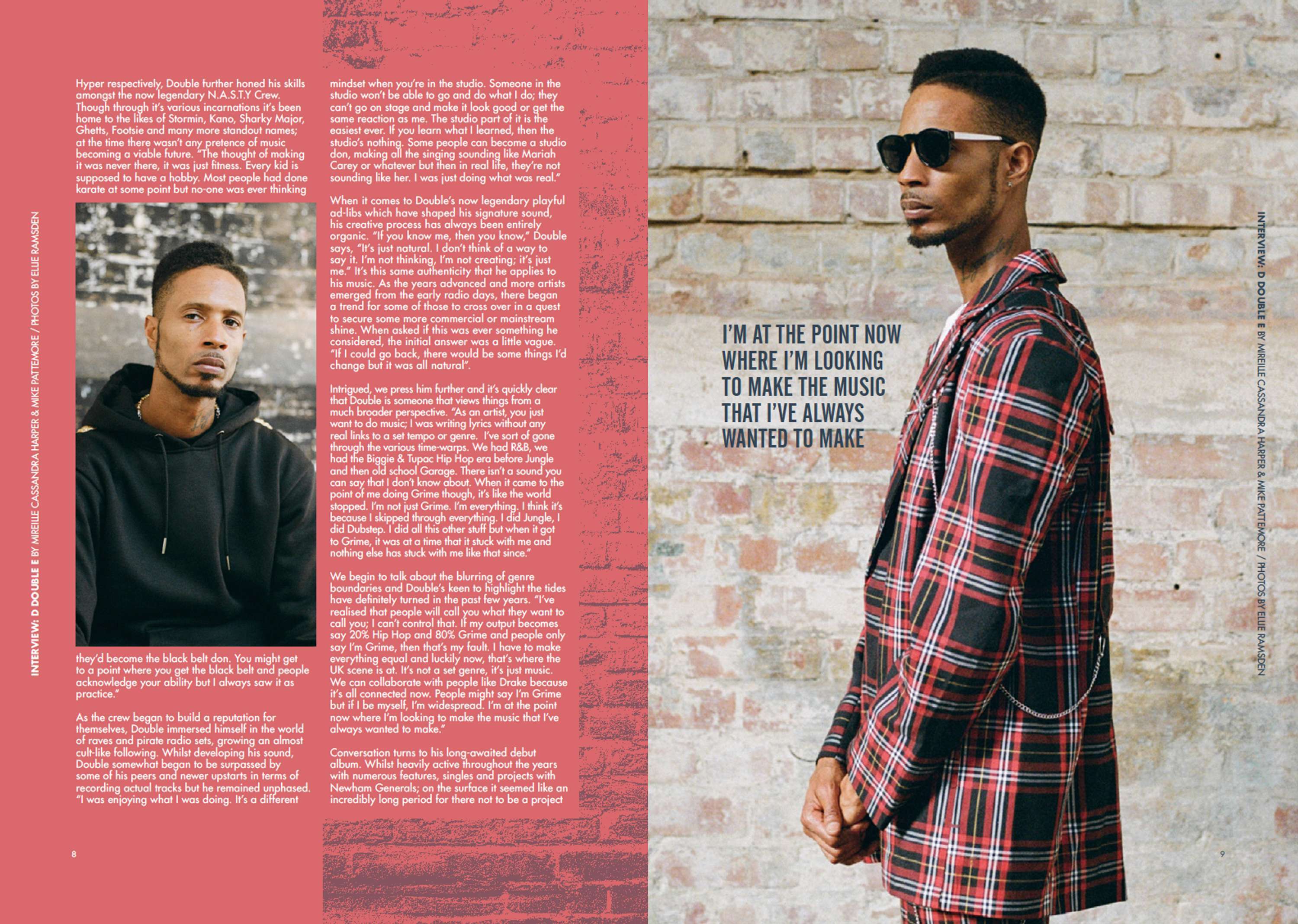 Lockdown issue of Wordplay Magazine, styling grime artist D Double E by Mel Harper